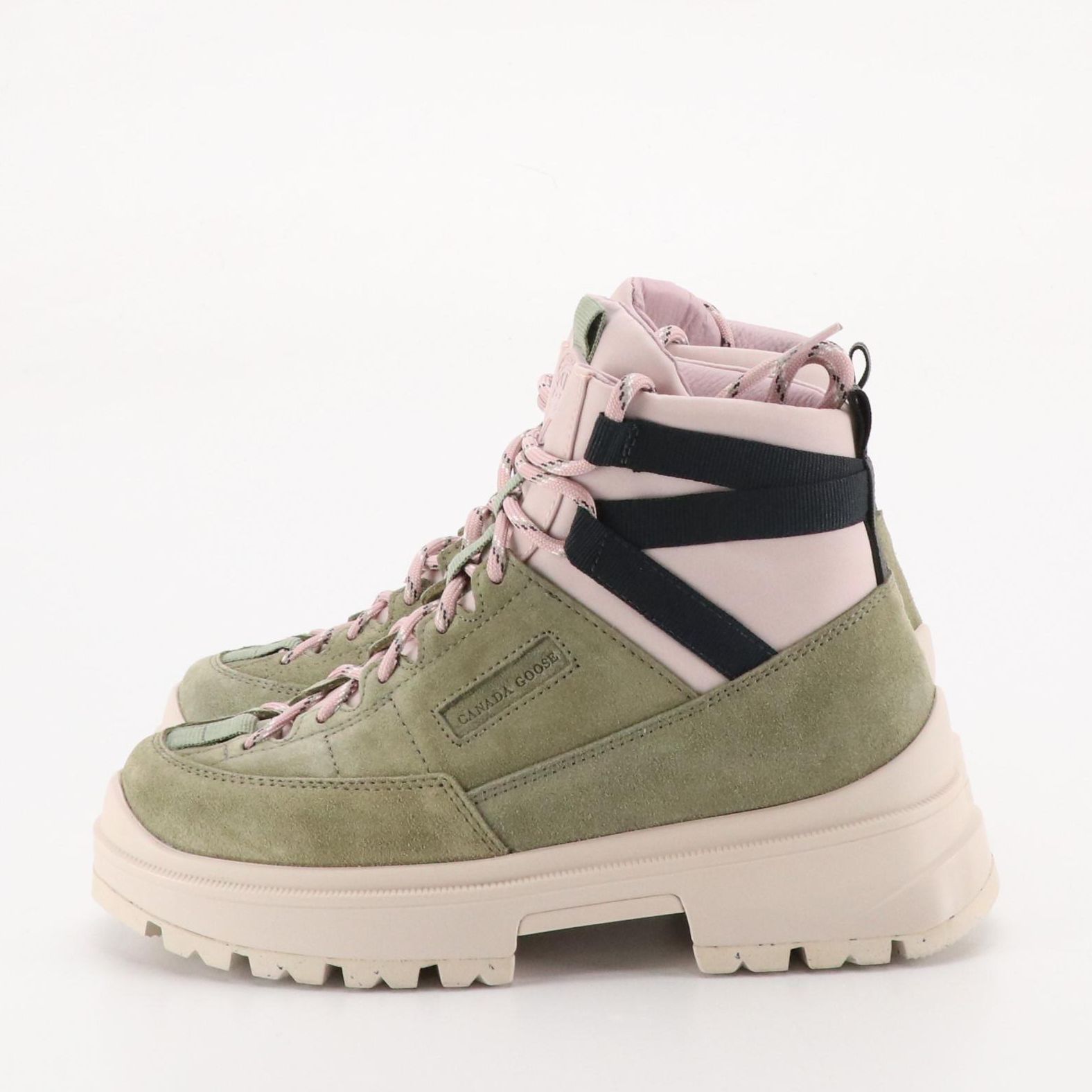 Canada Goose Journey Lite Boots in "Lucent Rose/Smokey Sage" Leather, With Box