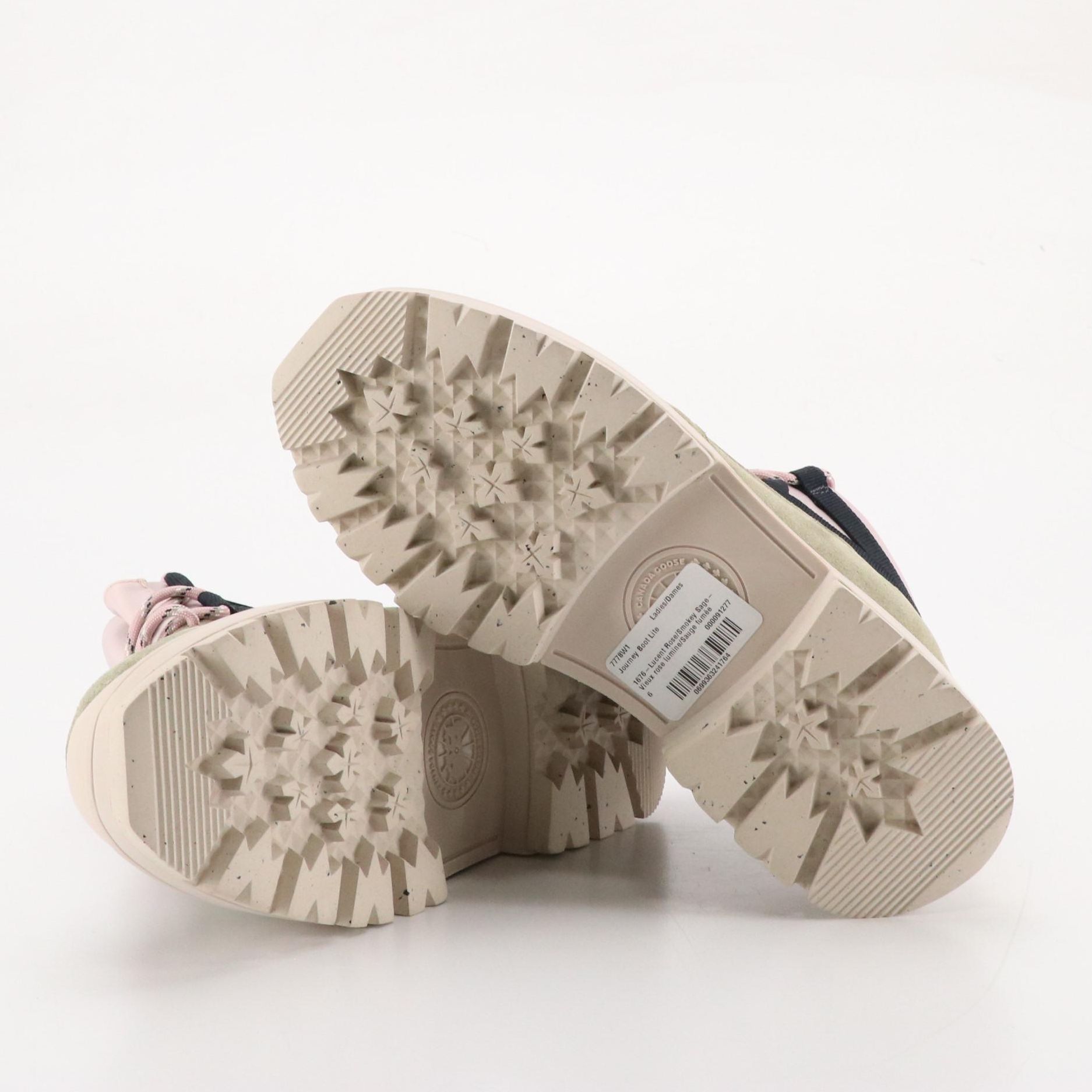 Canada Goose Journey Lite Boots in "Lucent Rose/Smokey Sage" Leather, With Box