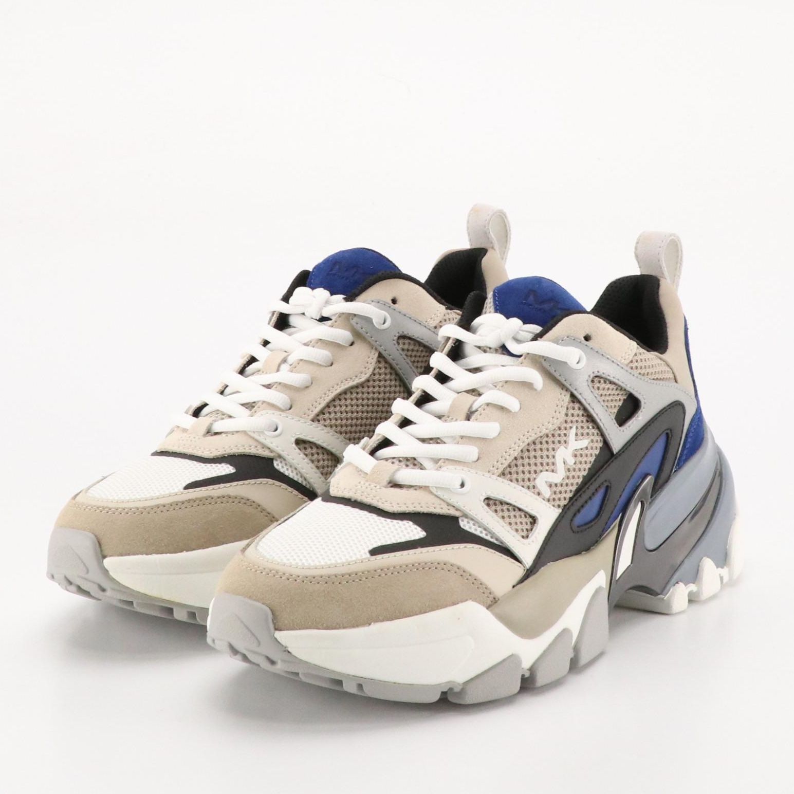 Men's Michael Kors "Nick" Trainers in "Twilight Blue" Mesh and Leather, With Box