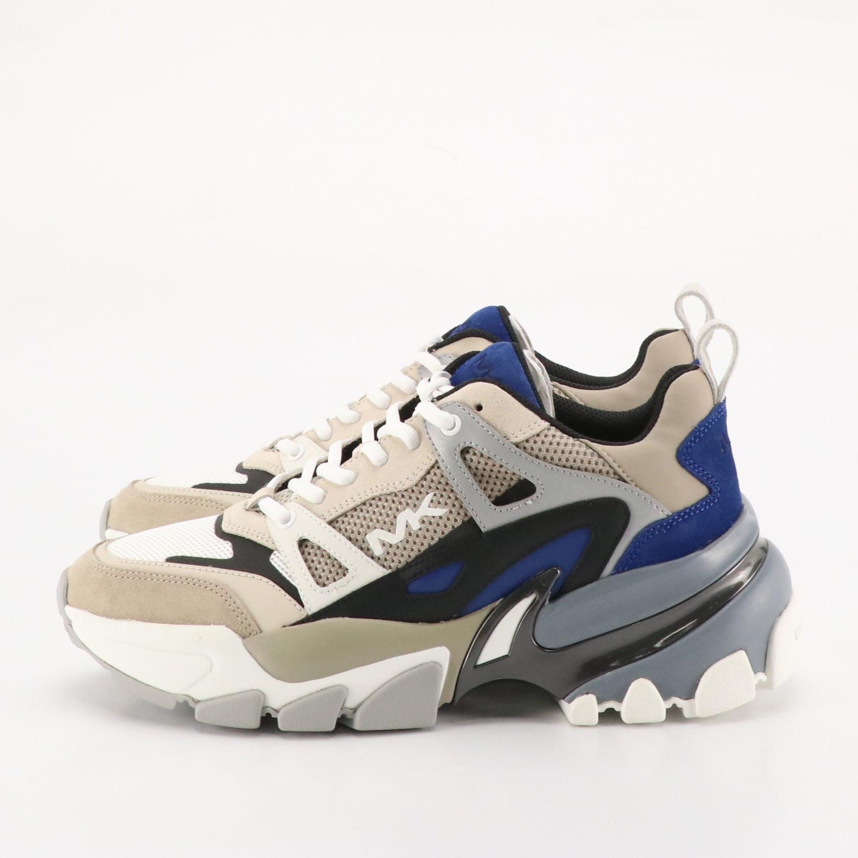 Men's Michael Kors "Nick" Trainers in "Twilight Blue" Mesh and Leather, With Box