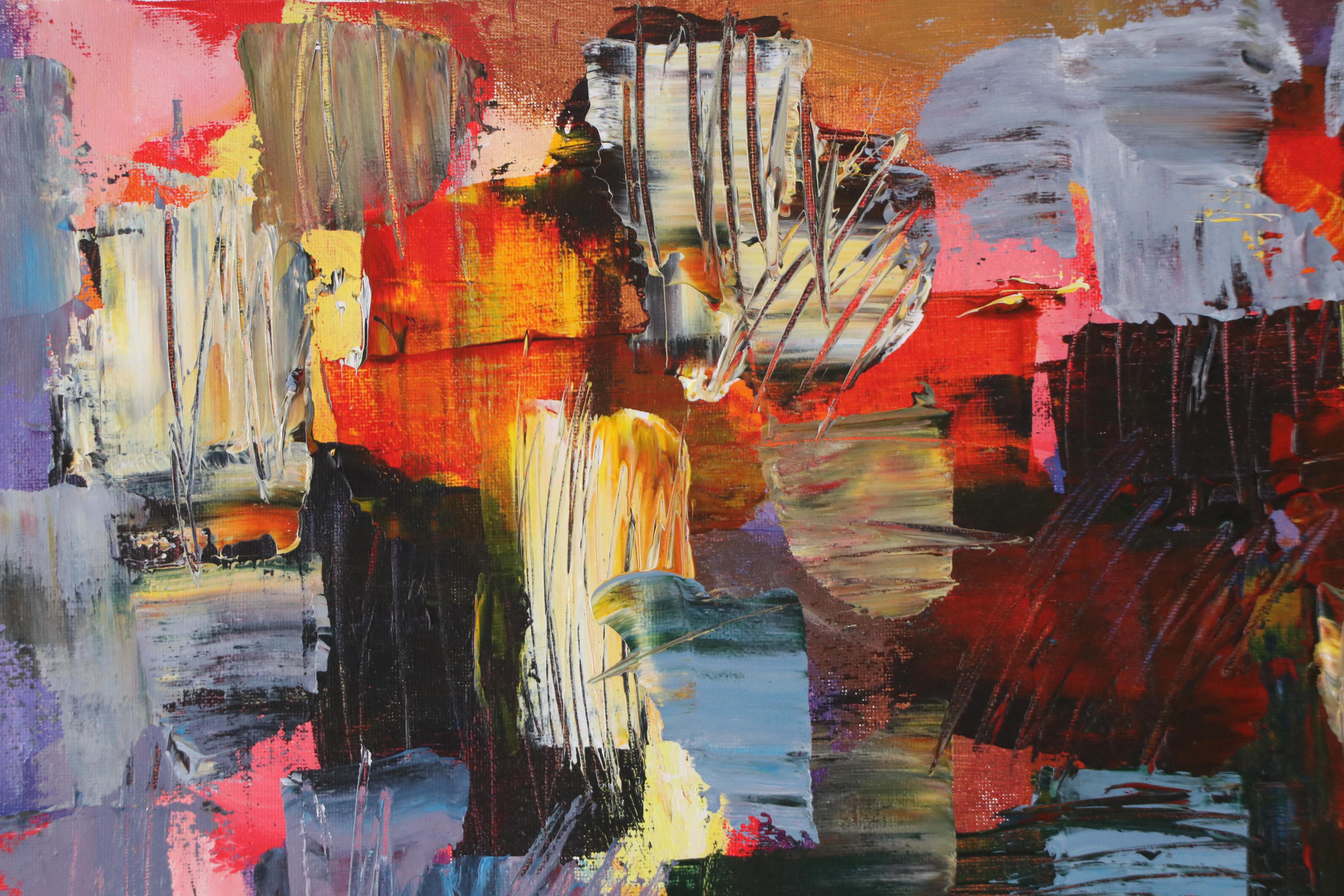 Leif Janek Abstract Acrylic Painting, 21st Century