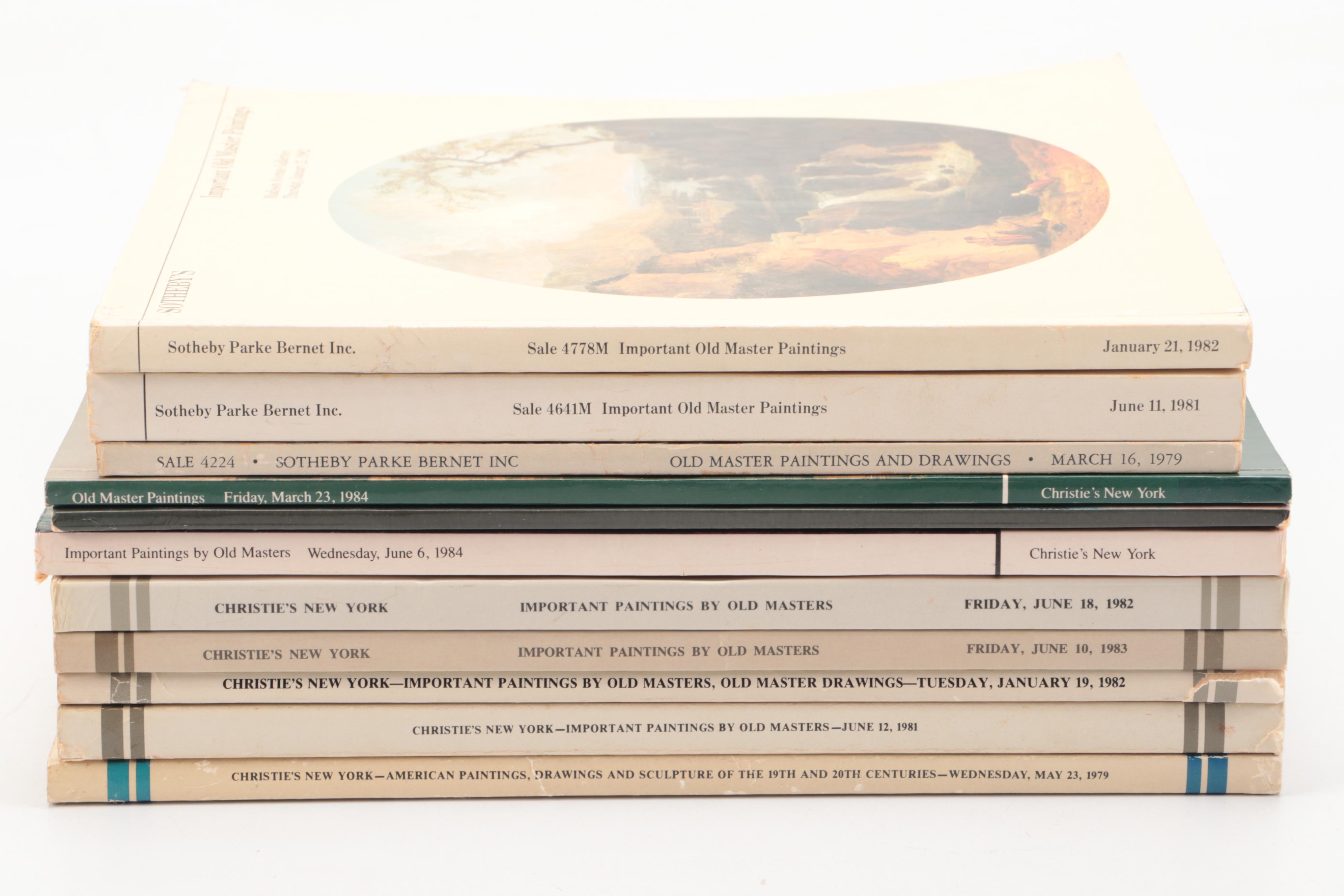 Sotheby's and Christie's Paintings and Drawings Auction Catalogs, Late 20th C.