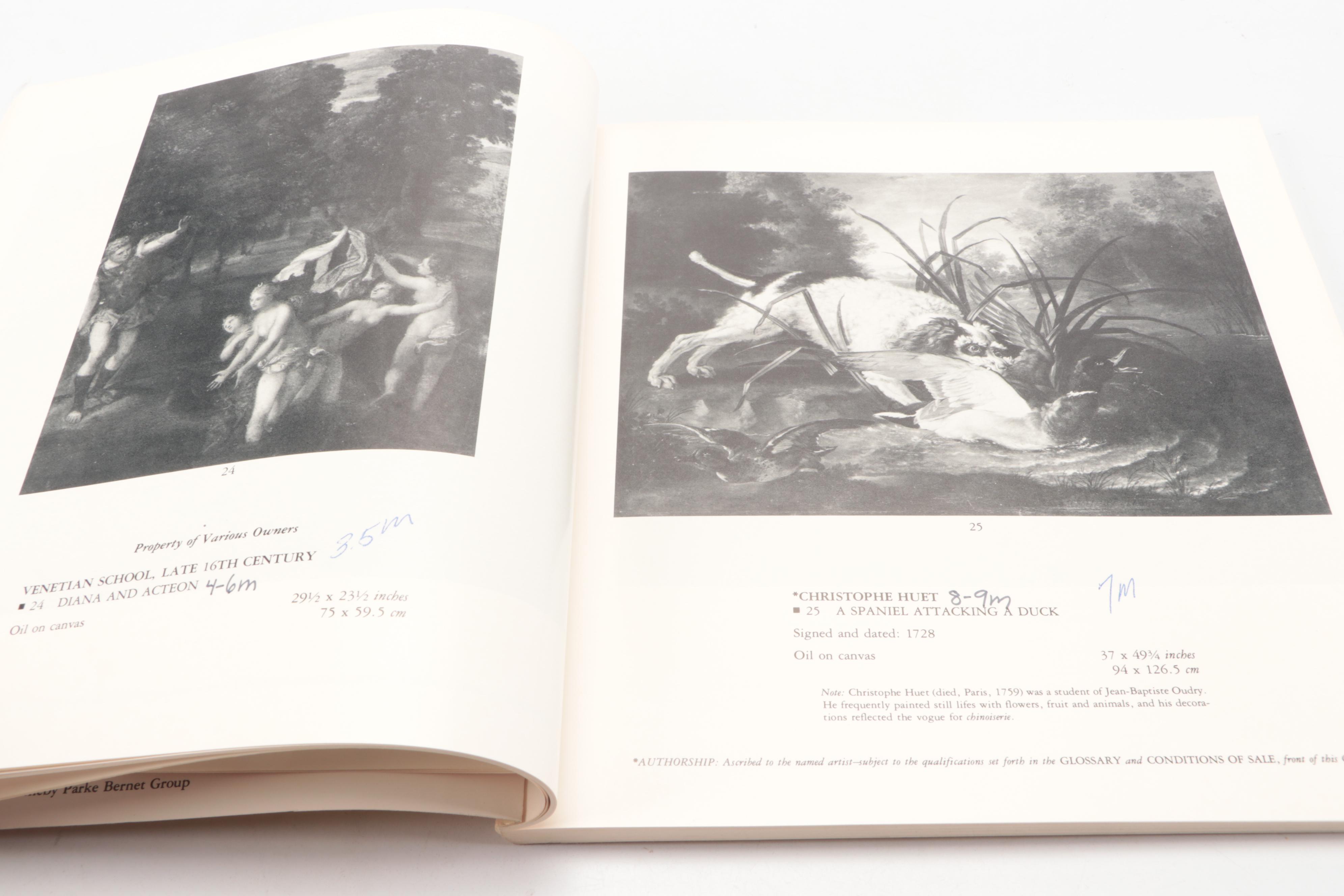 Sotheby's and Christie's Paintings and Drawings Auction Catalogs, Late 20th C.