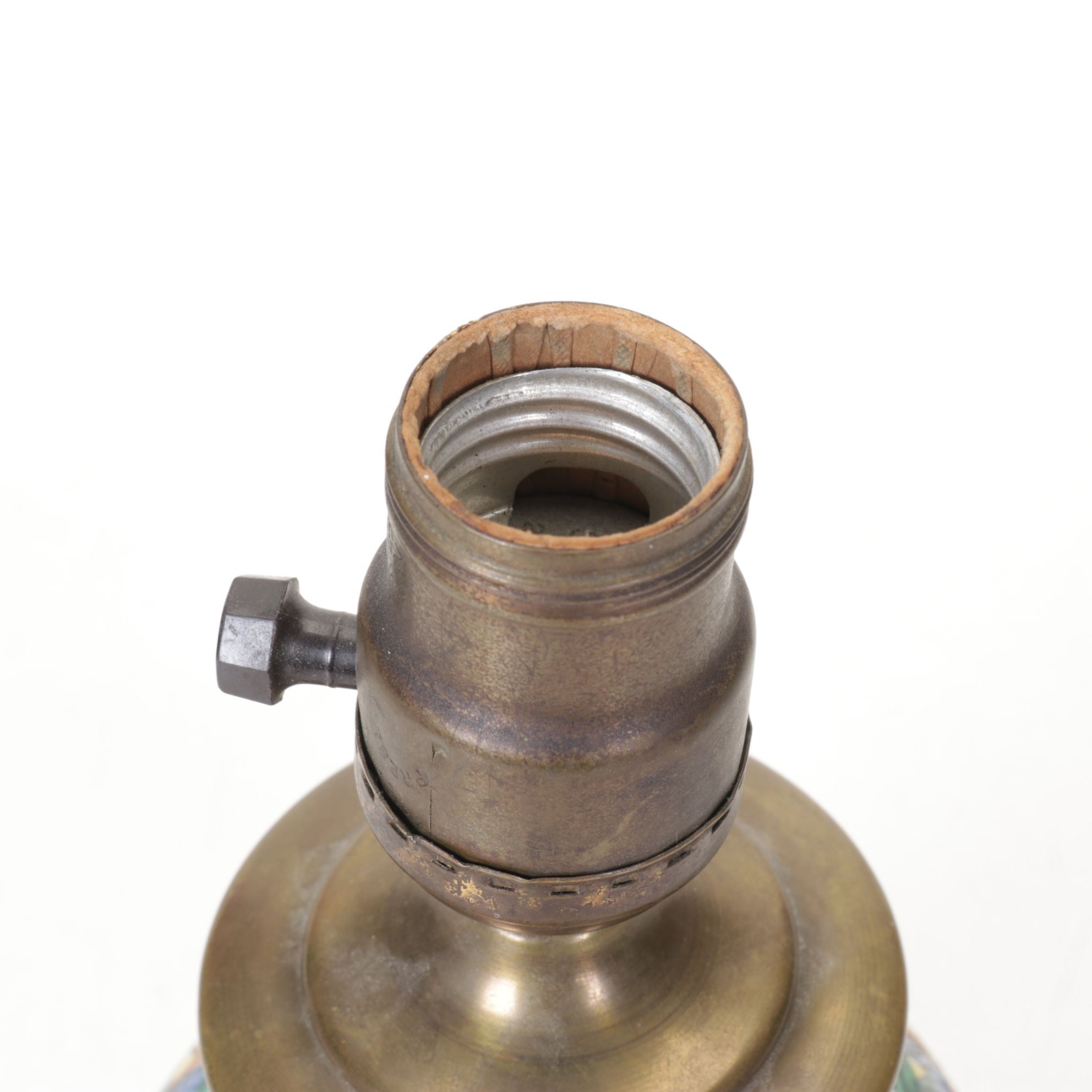 Hand-Painted Buddha Riding Elephant & Floral Vase Accent Lamps