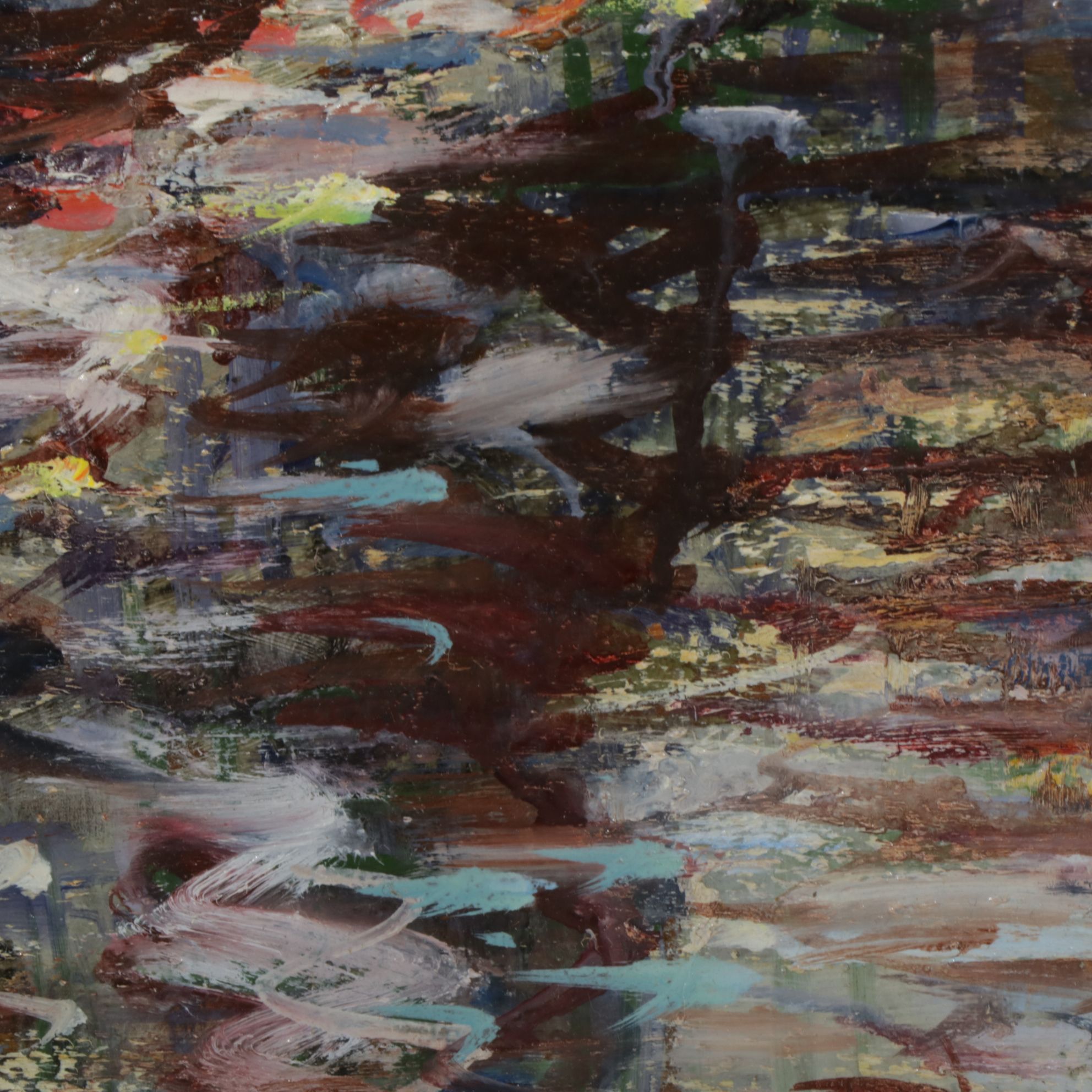 Leslie Cope "On The Mersey Weaver Canal, Staffordshire" Oil Painting, 1946