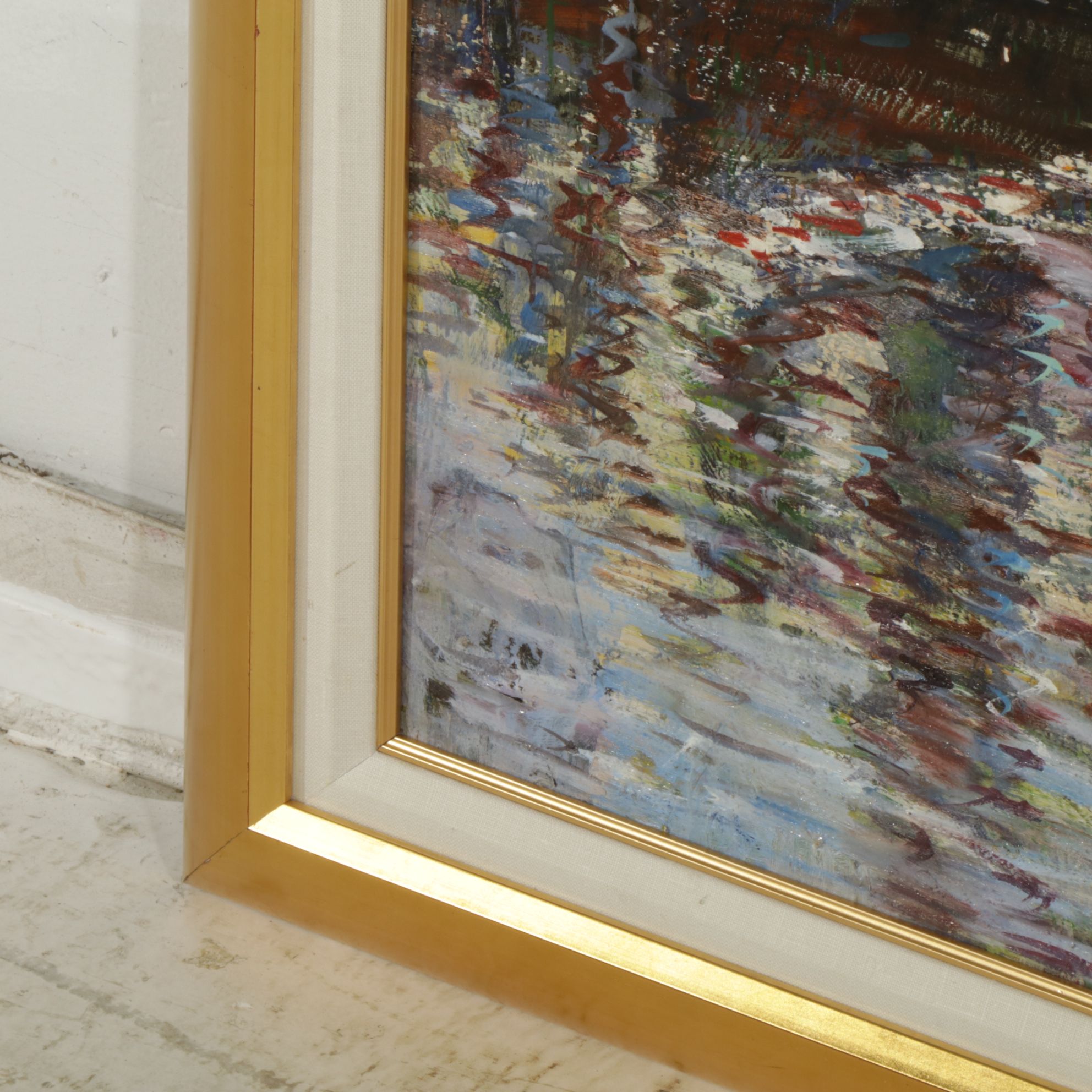 Leslie Cope "On The Mersey Weaver Canal, Staffordshire" Oil Painting, 1946
