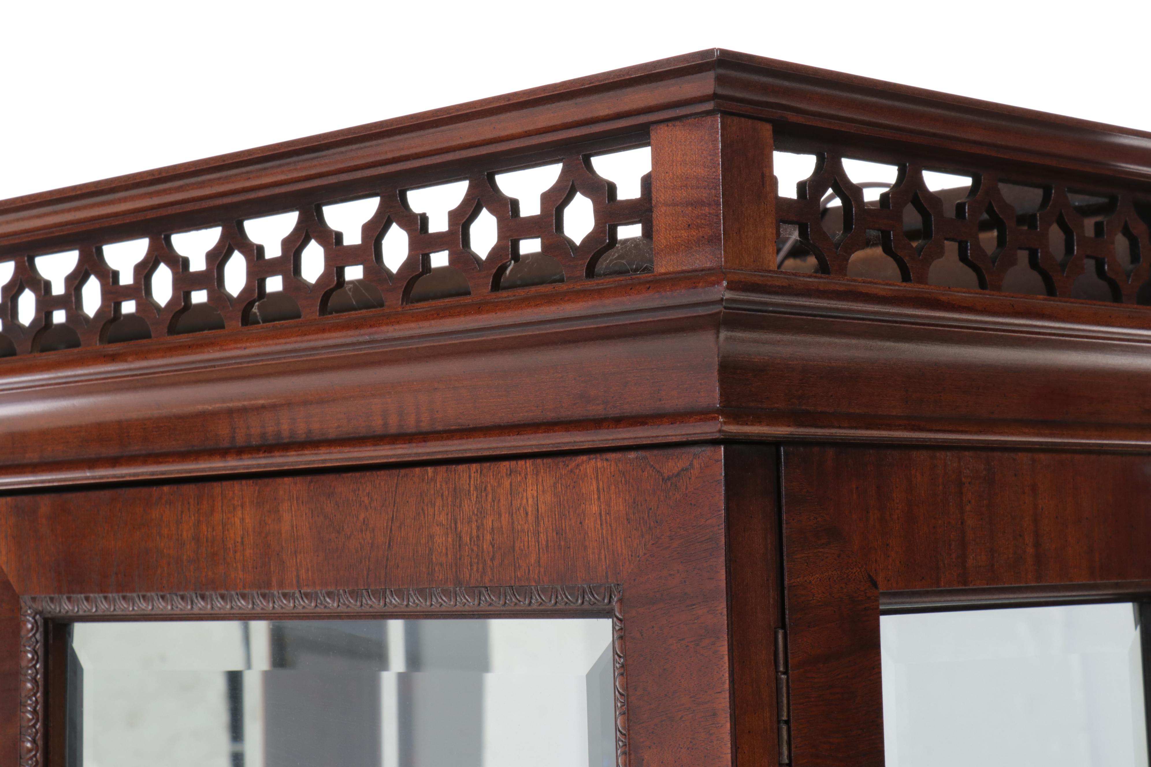 Chippendale Style Mahogany China Cabinet