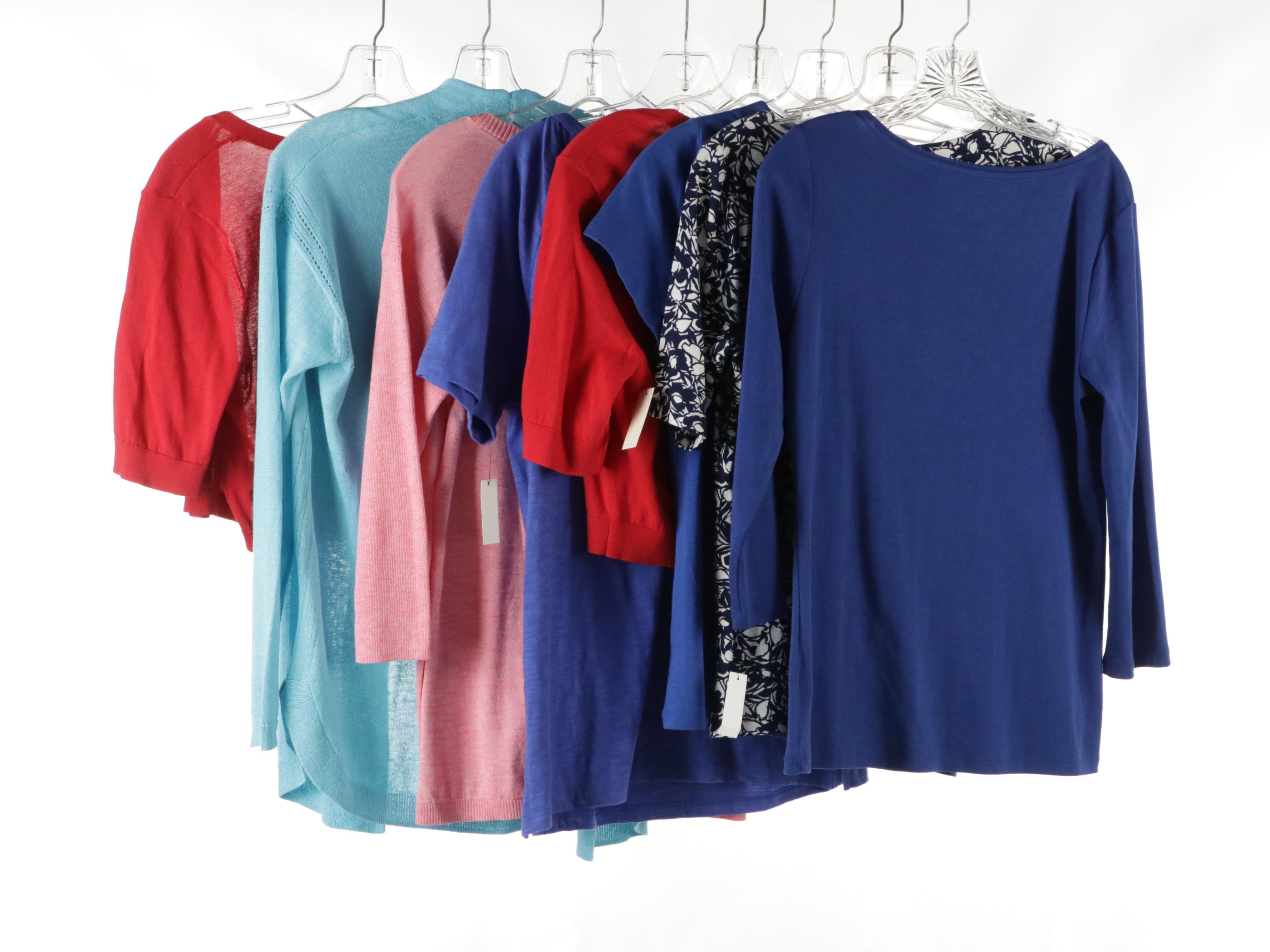 Talbots Cotton Short/Long Sleeve Tops and Knit Sweaters, With Tags