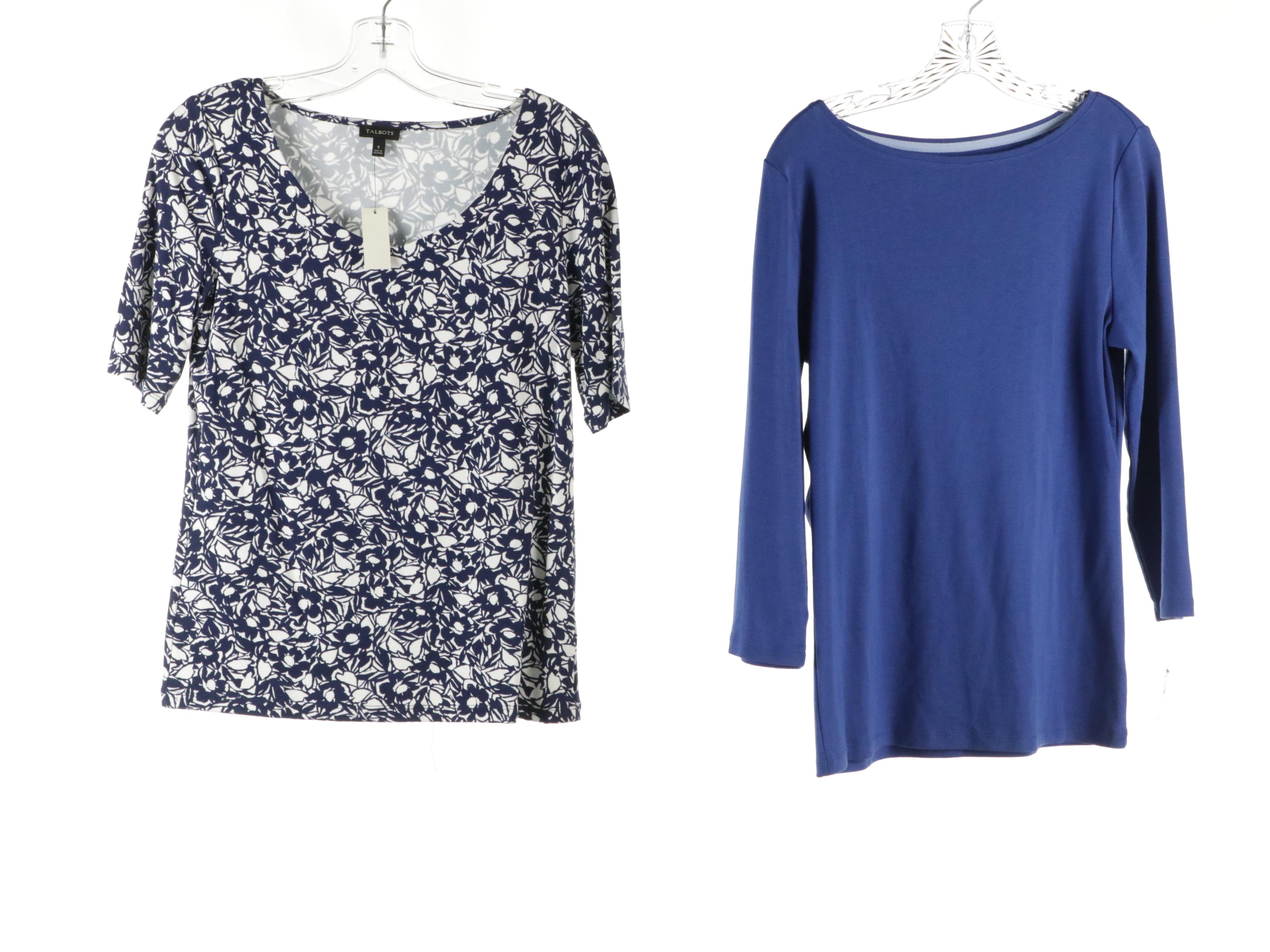 Talbots Cotton Short/Long Sleeve Tops and Knit Sweaters, With Tags
