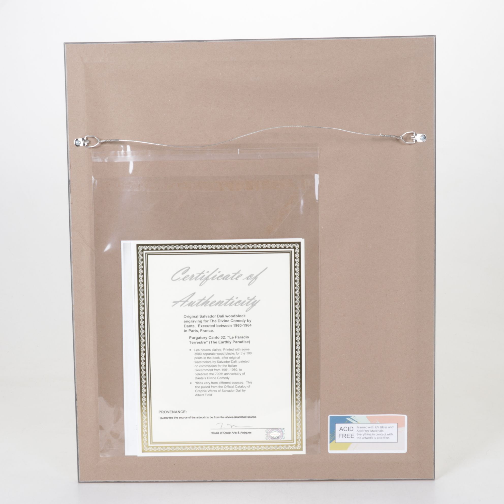 Salvador Dalí Wood Engraving "Le Paradis Terrestre"