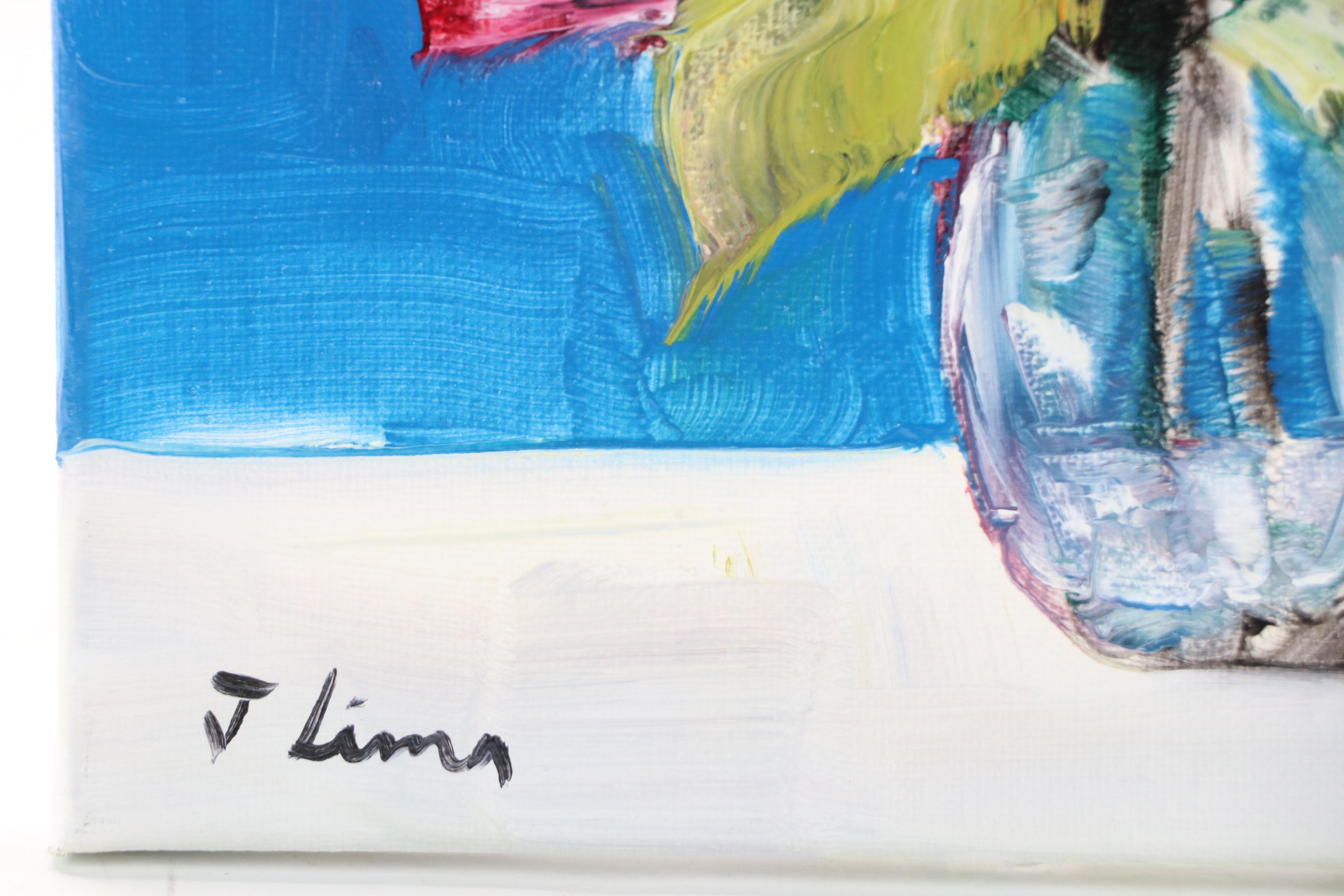 José M. Lima Floral Still Life Oil Painting, 2025