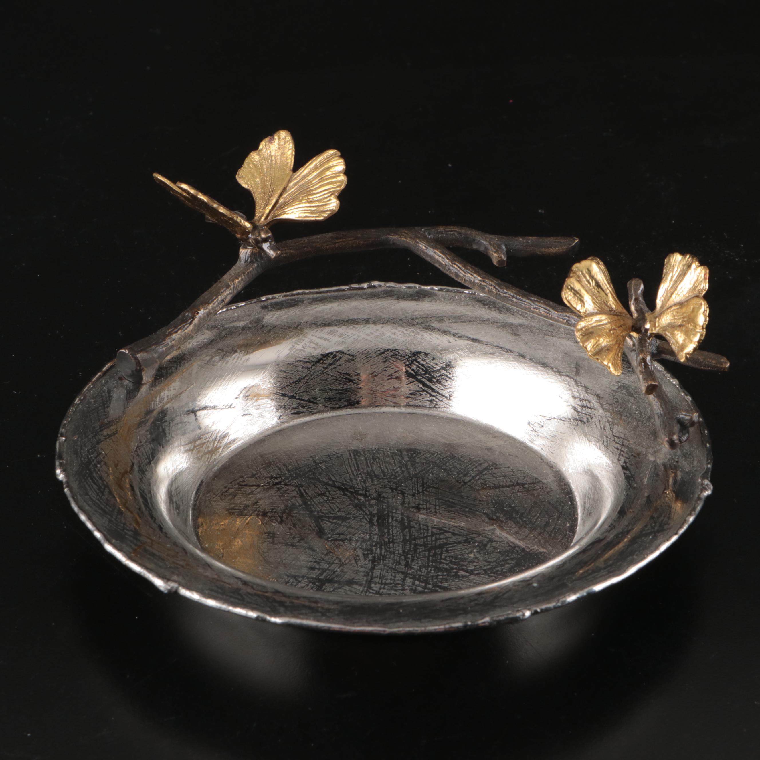 Michael Aram "Butterfly Ginkgo" Metal Bowl with Other Table Accessories and Ware