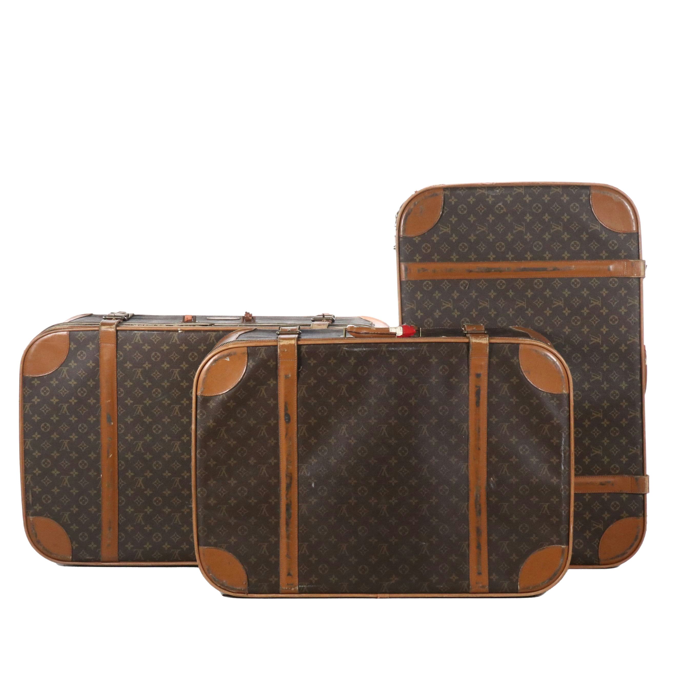 The French Company for Louis Vuitton XL Suitcases in Monogram Canvas and Leather
