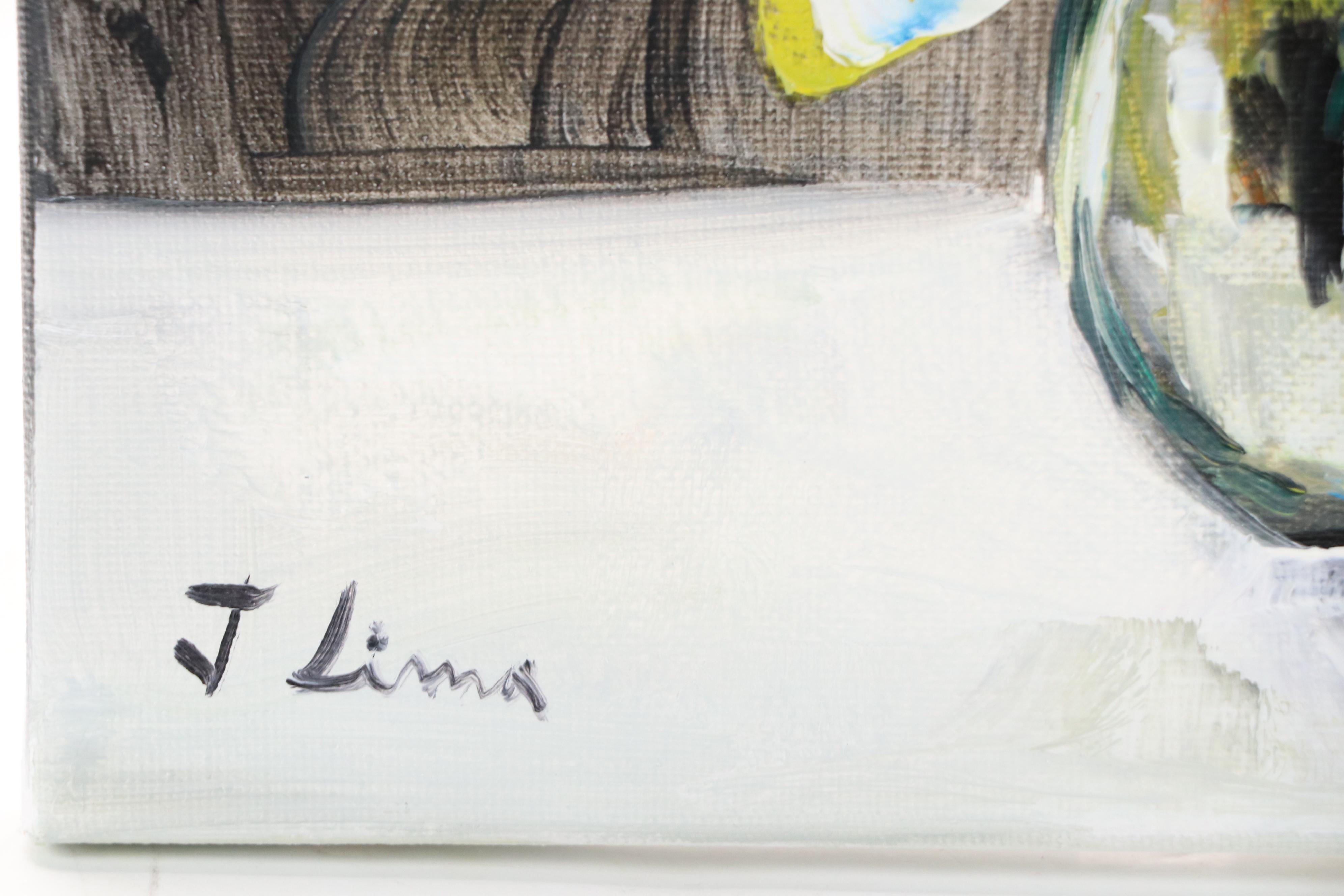 José M. Lima Floral Still Life Oil Painting, 2025