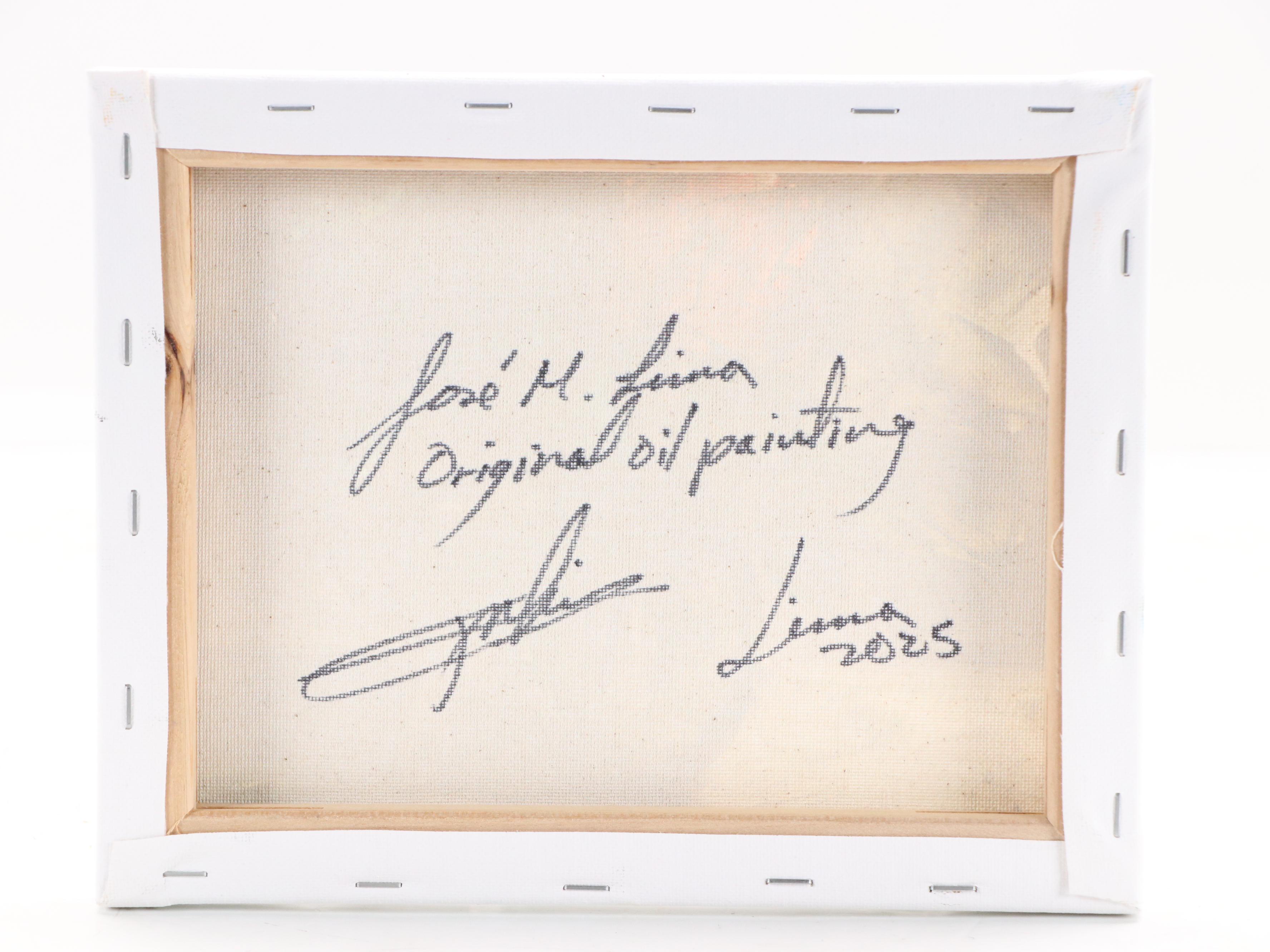 José M. Lima Floral Still Life Oil Painting, 2025