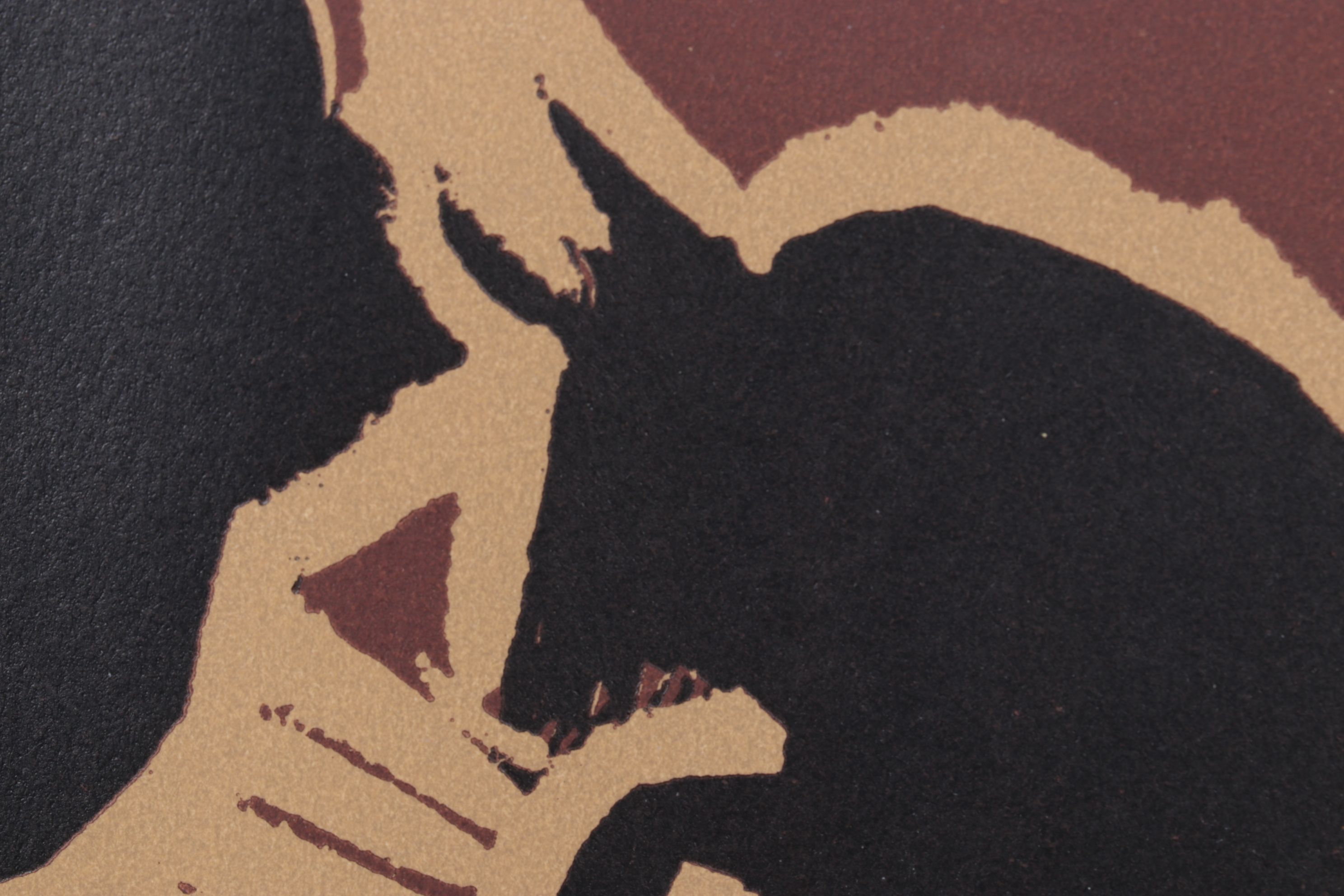 Pablo Picasso Linoleum Cut "Bull Charging a Capa," 1962