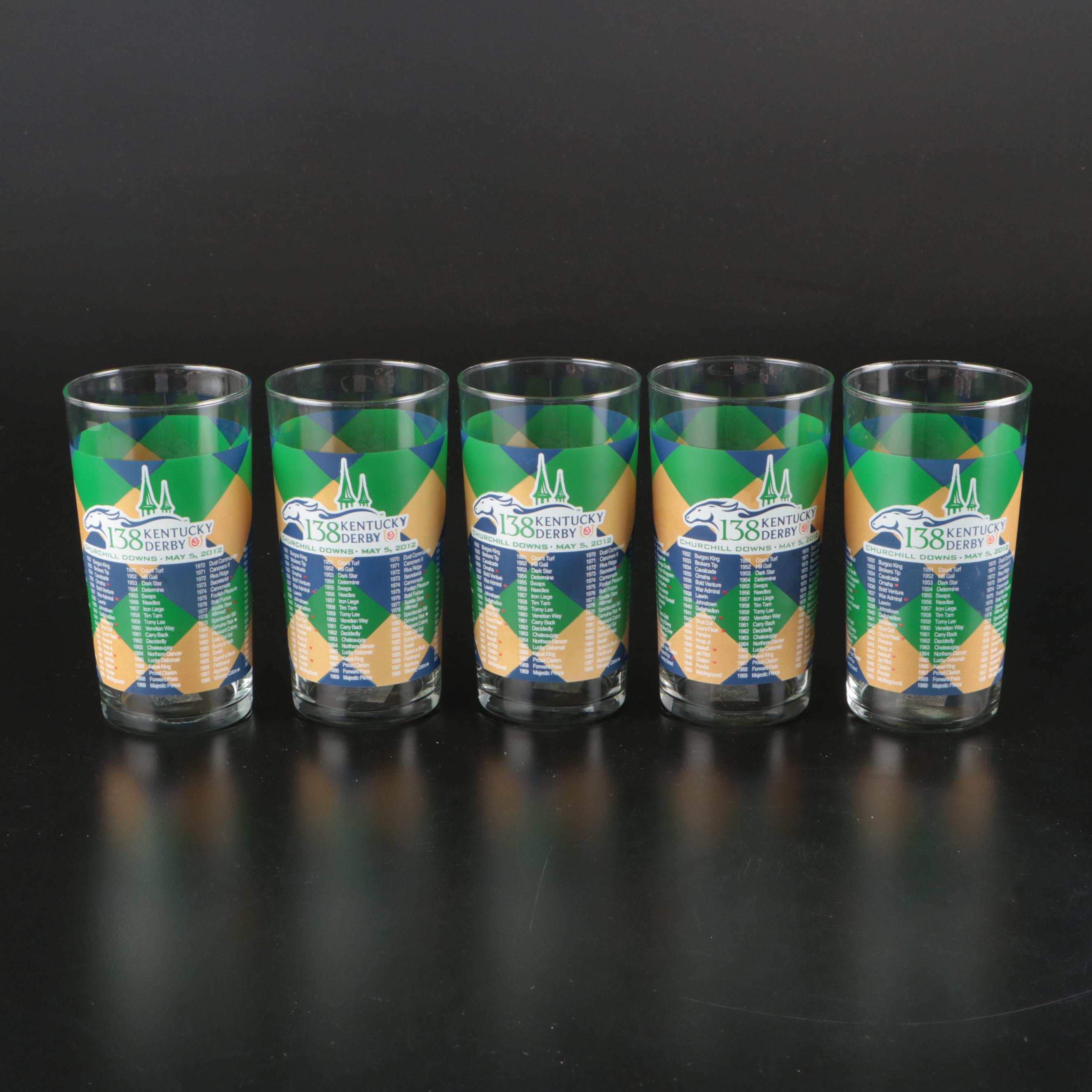 138th Kentucky Derby Commemorative Glass Tumblers, 2012