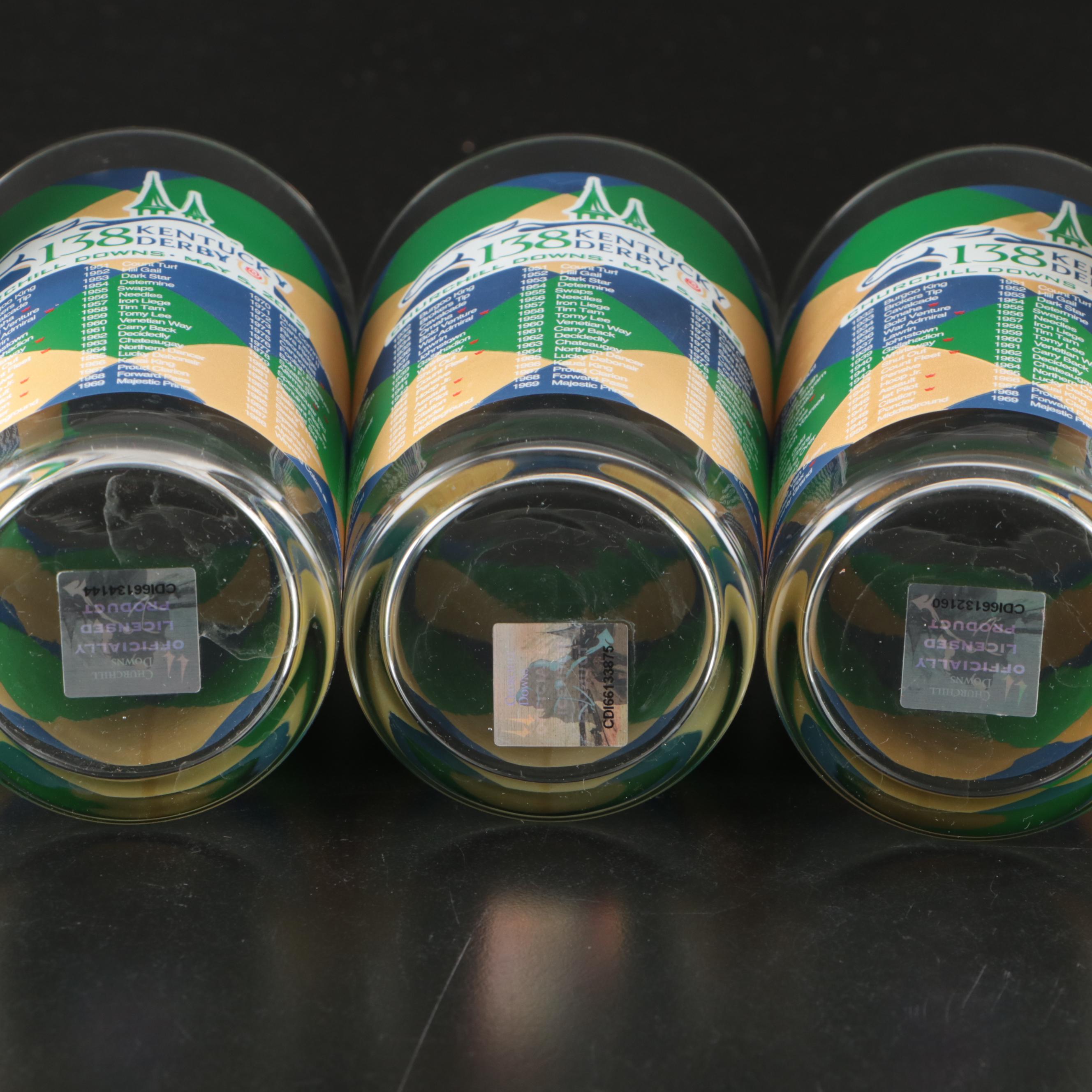 138th Kentucky Derby Commemorative Glass Tumblers, 2012
