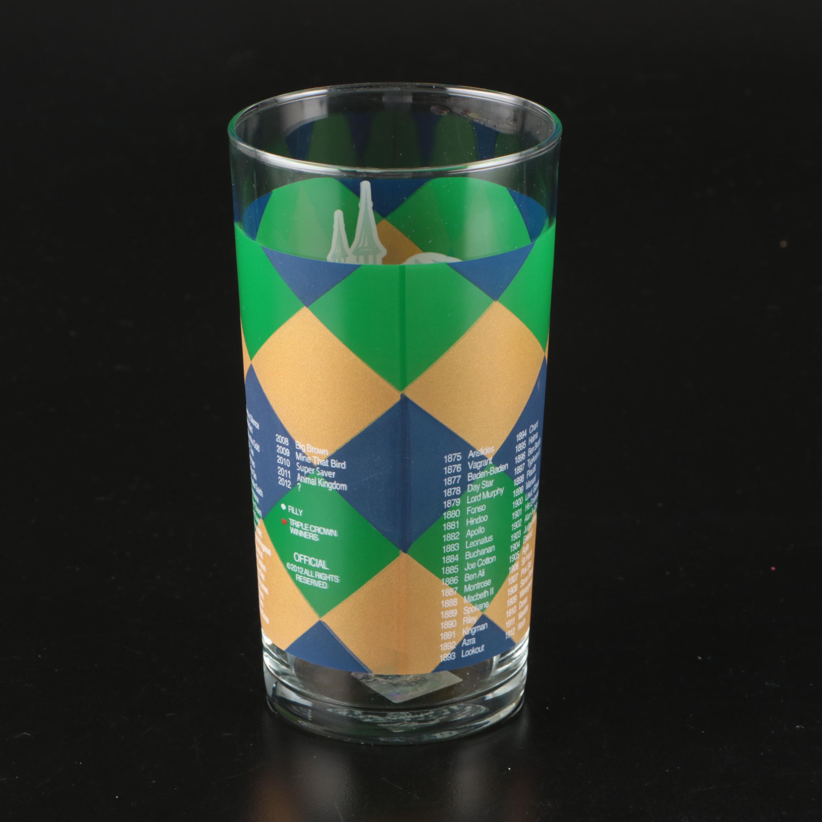 138th Kentucky Derby Commemorative Glass Tumblers, 2012