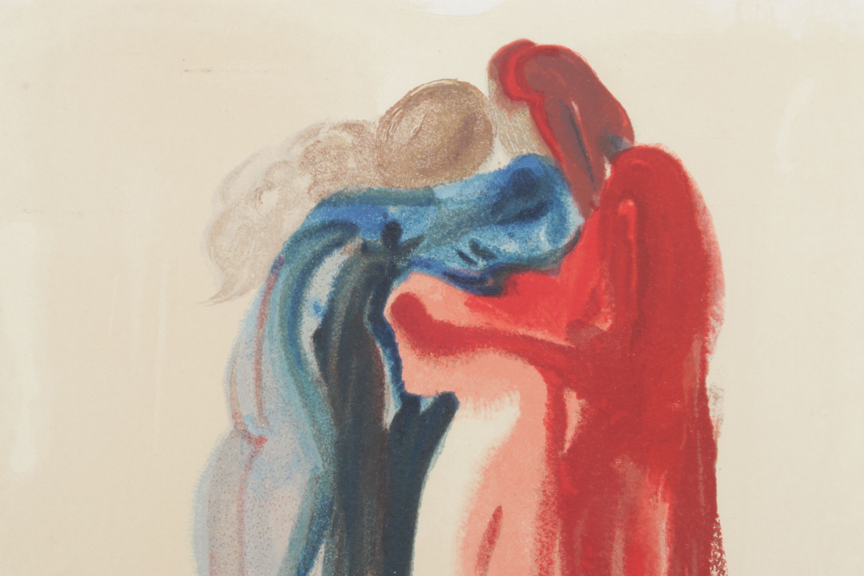 Salvador Dalí Wood Engraving "Rencontre de Dante et Béatrice," 1960-1964