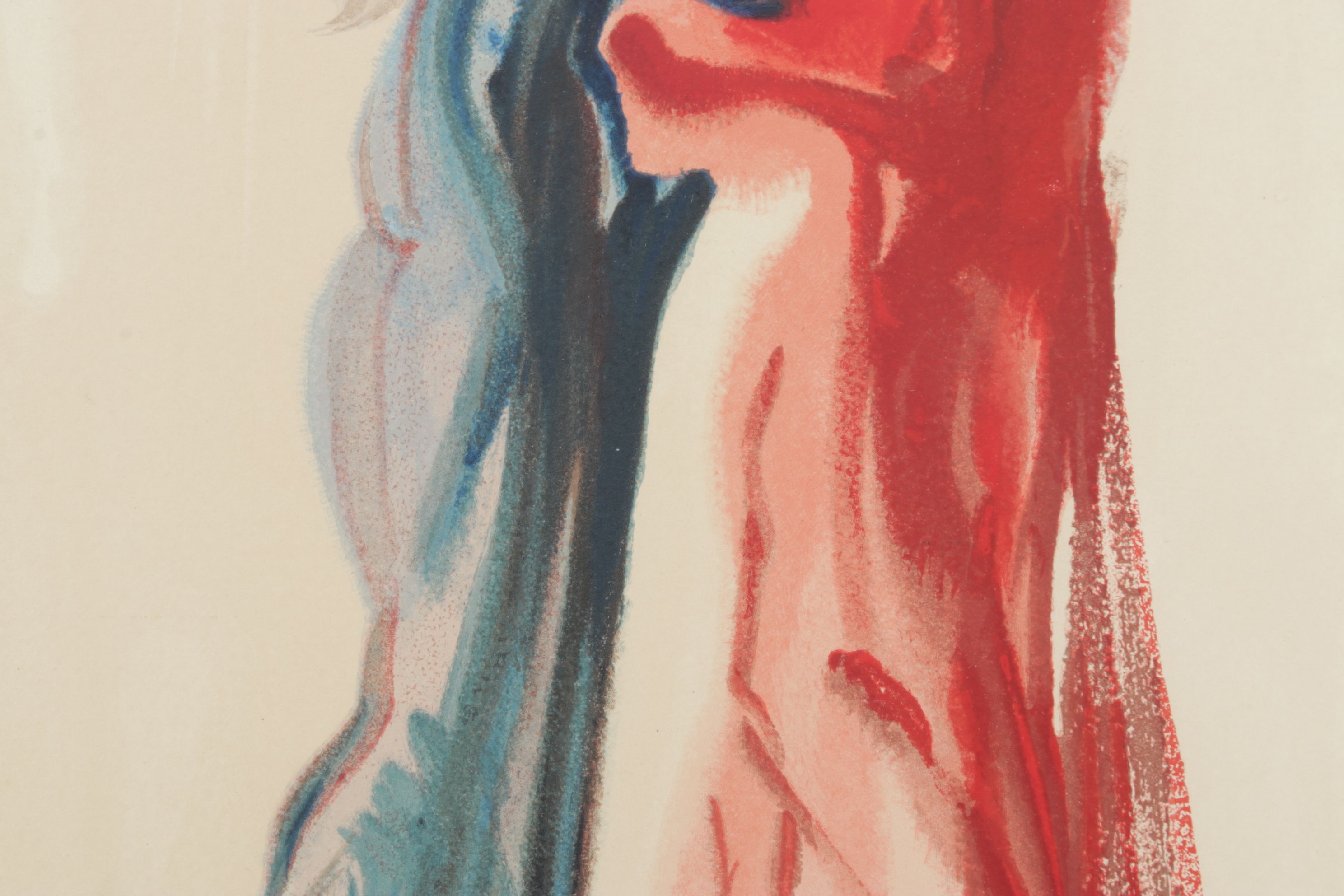 Salvador Dalí Wood Engraving "Rencontre de Dante et Béatrice," 1960-1964