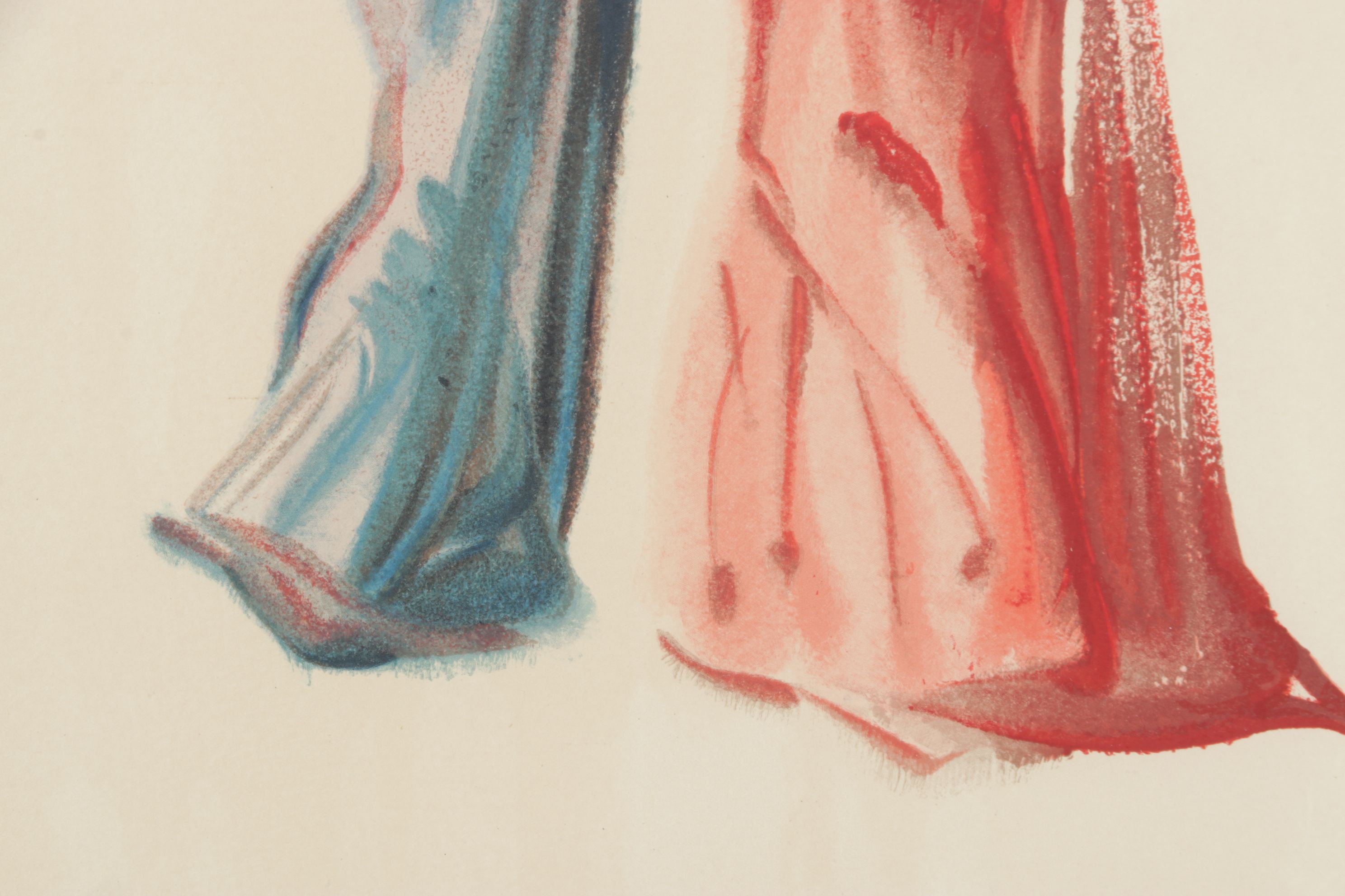 Salvador Dalí Wood Engraving "Rencontre de Dante et Béatrice," 1960-1964