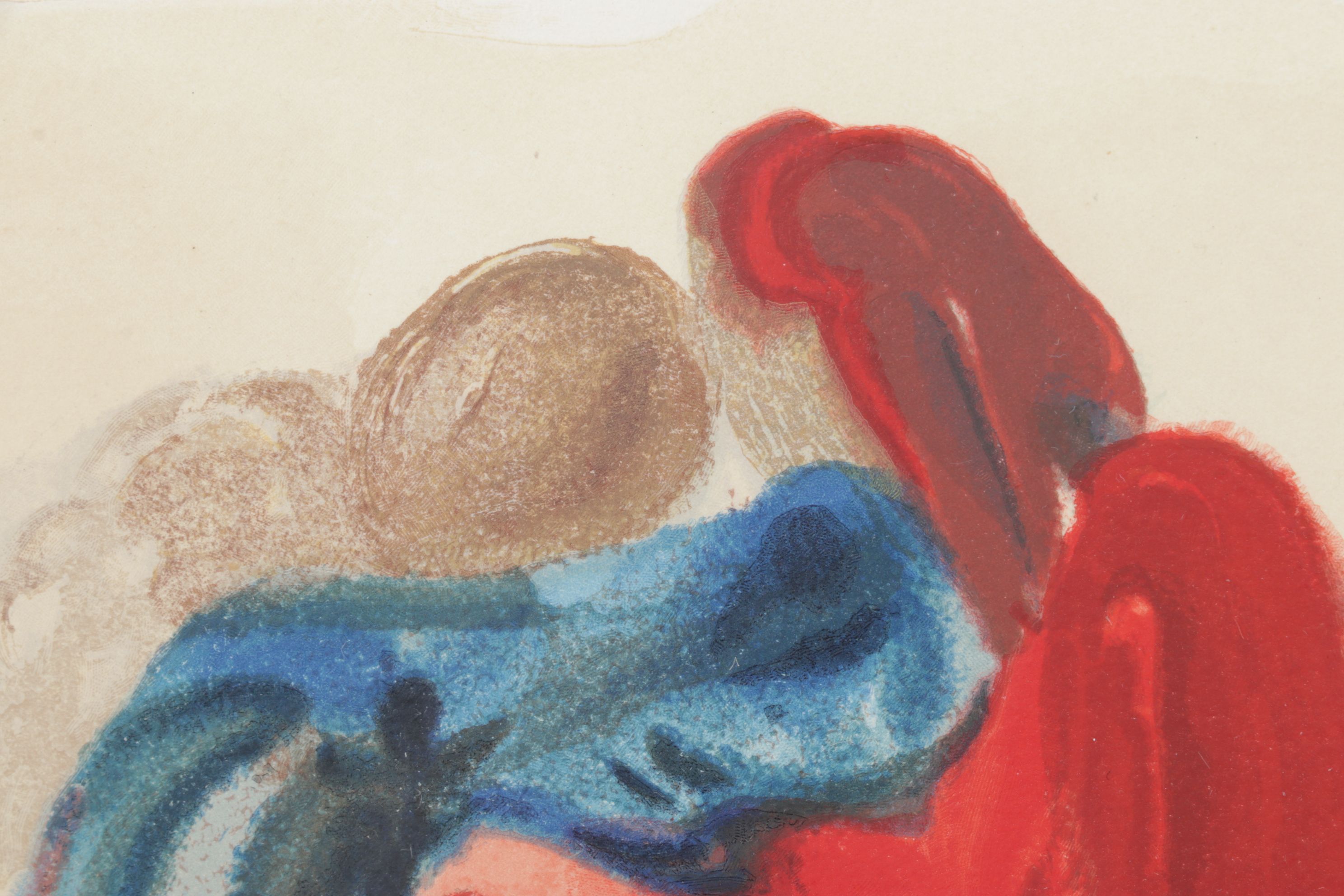 Salvador Dalí Wood Engraving "Rencontre de Dante et Béatrice," 1960-1964