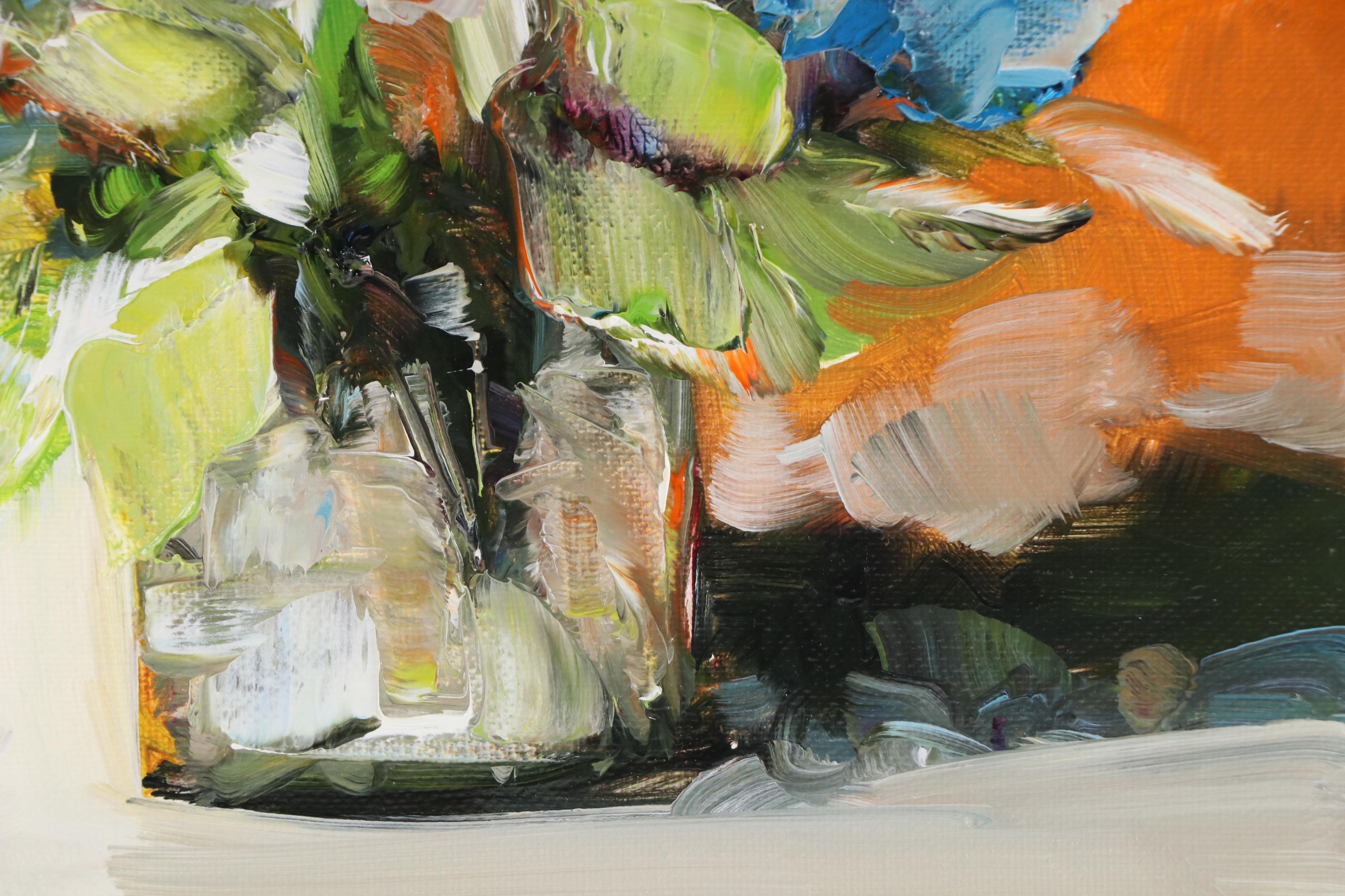 José M. Lima Floral Still Life Oil Painting, 2025