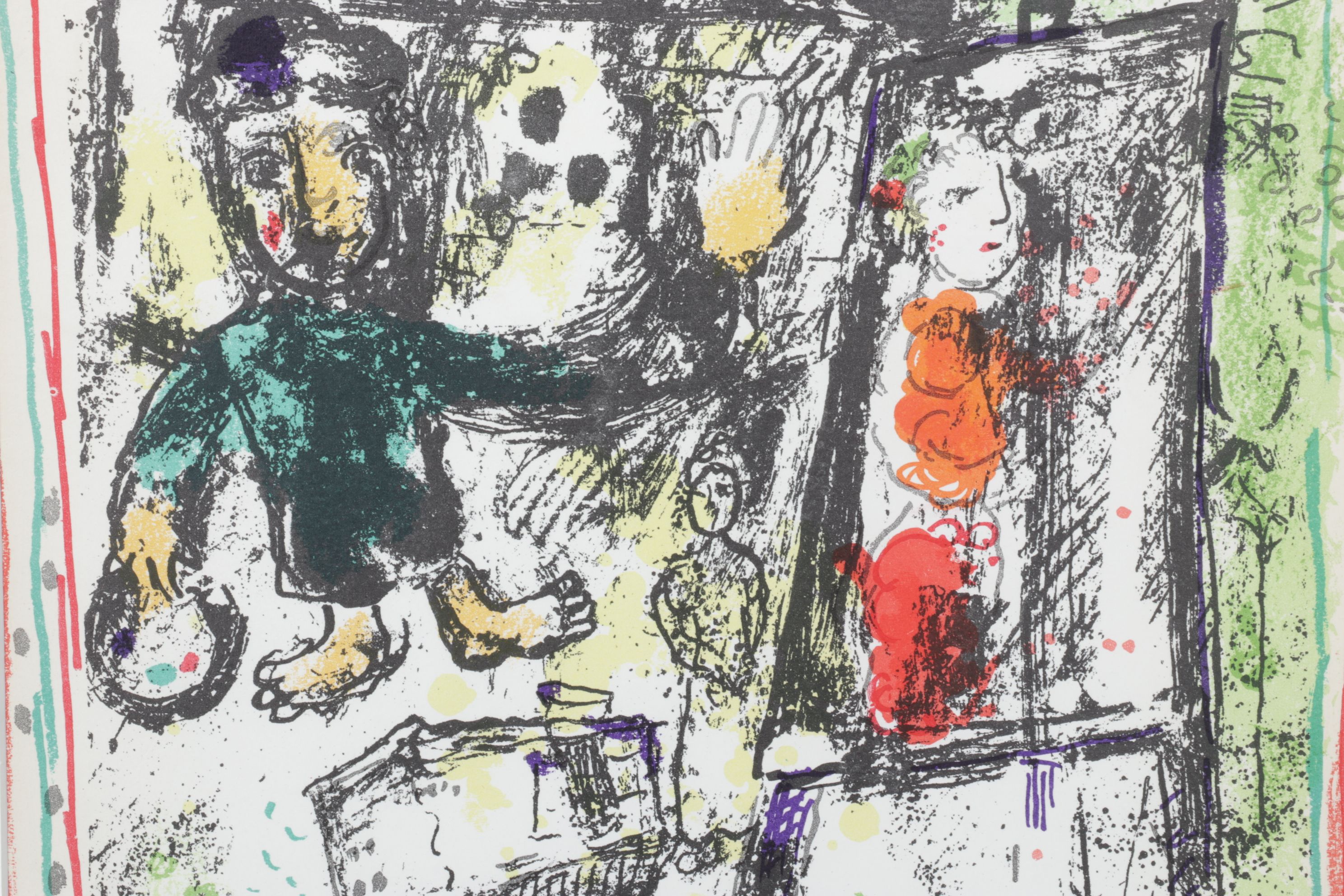 Marc Chagall Color Lithograph Cover for "Derrière le Miroir," 1969