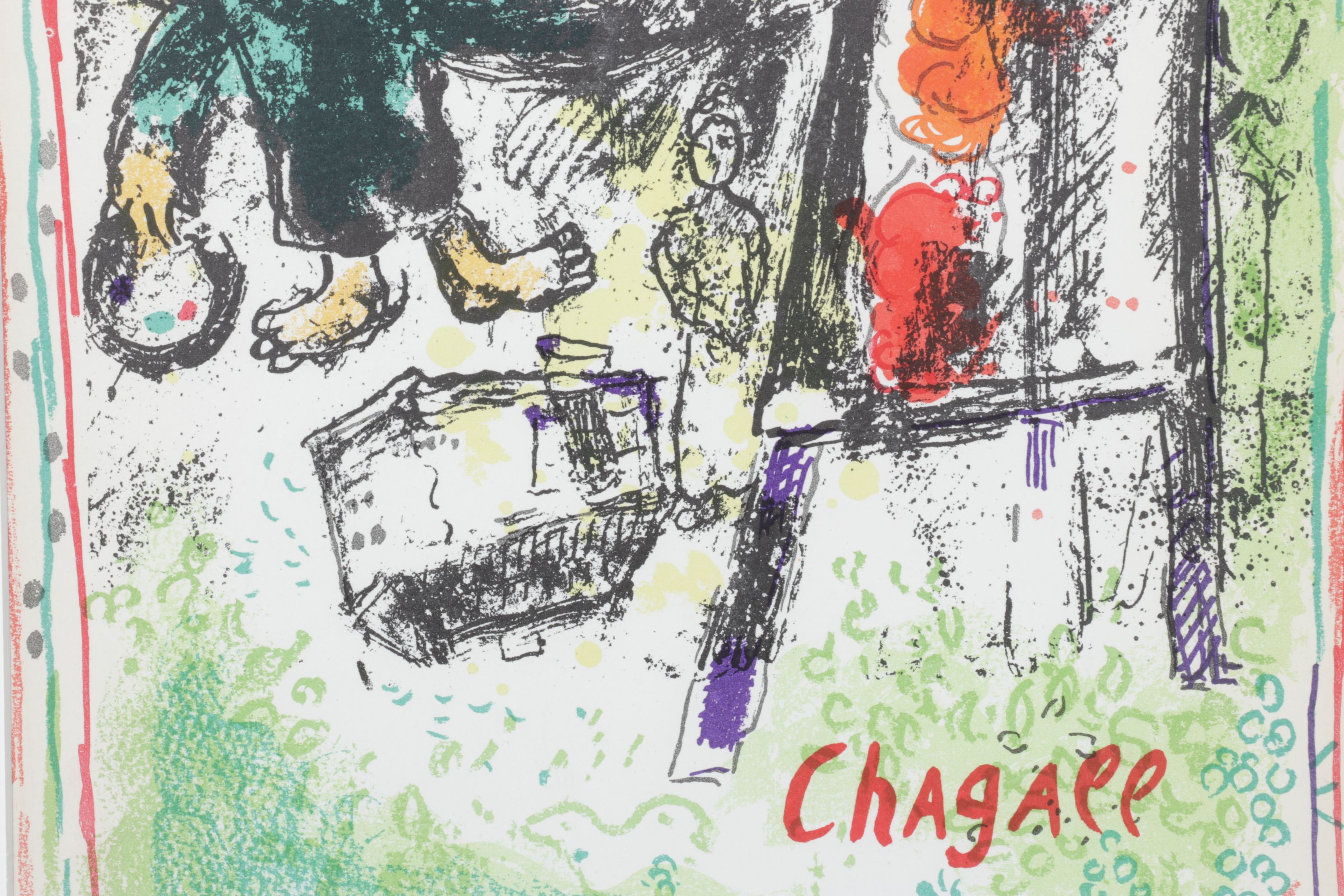 Marc Chagall Color Lithograph Cover for "Derrière le Miroir," 1969