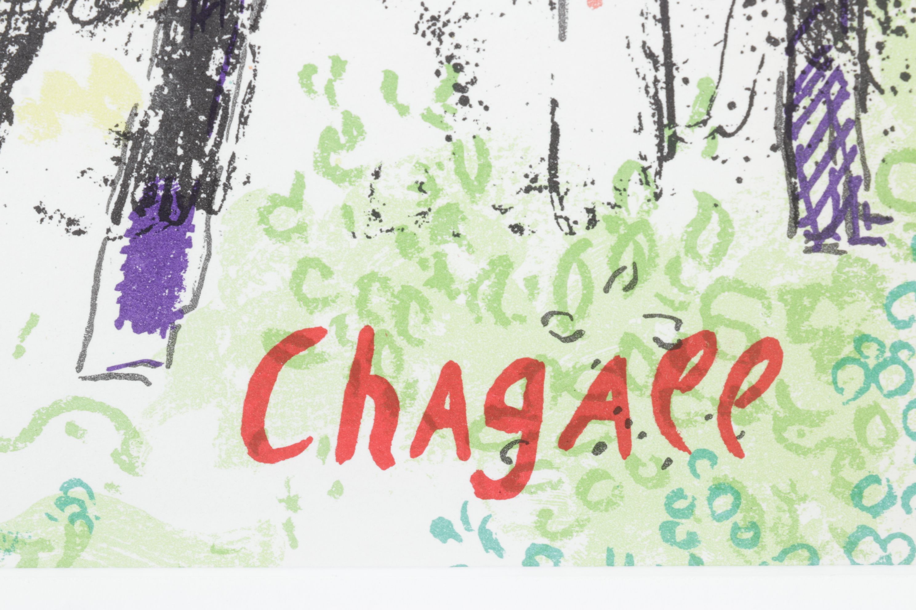 Marc Chagall Color Lithograph Cover for "Derrière le Miroir," 1969