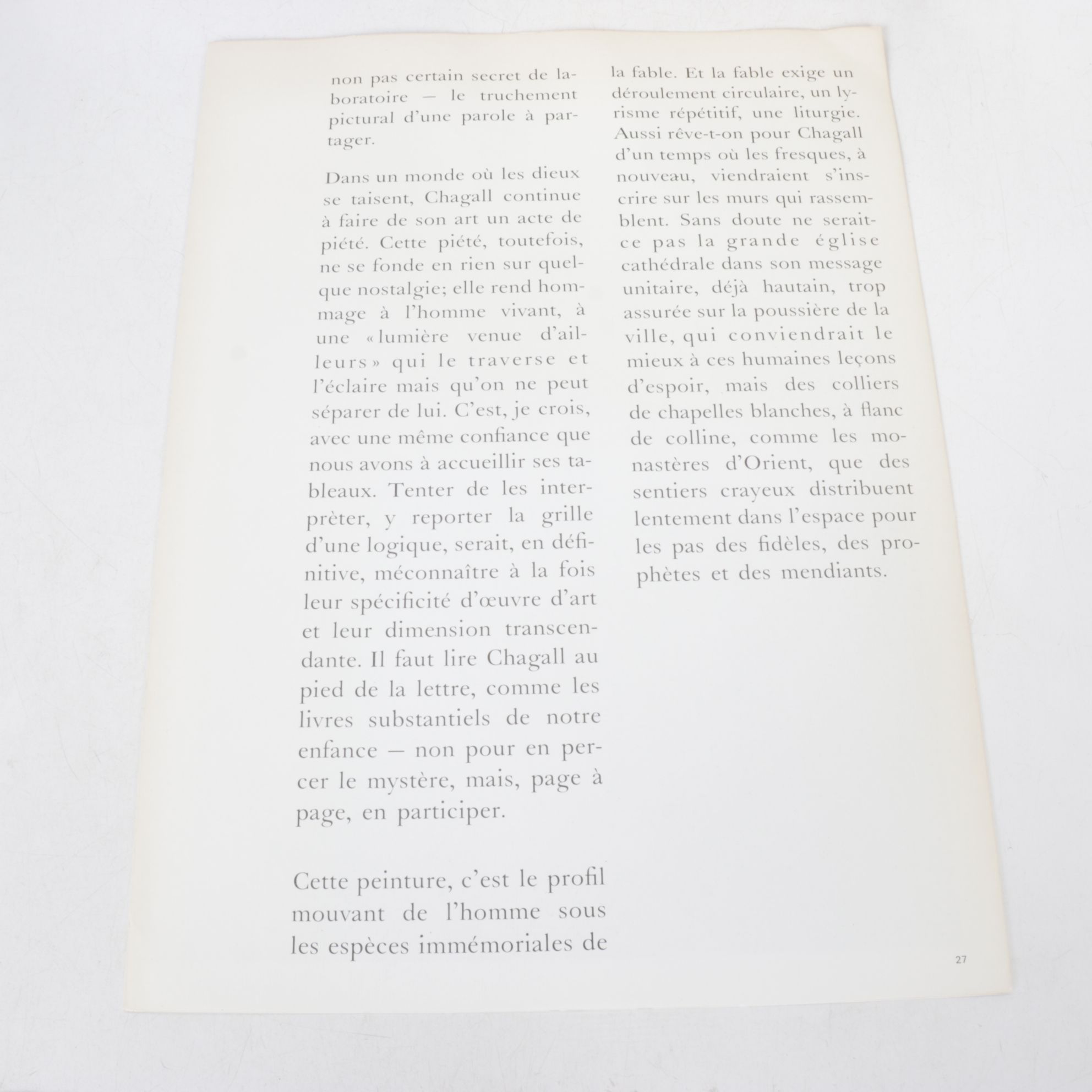 Marc Chagall Color Lithograph Cover for "Derrière le Miroir," 1969