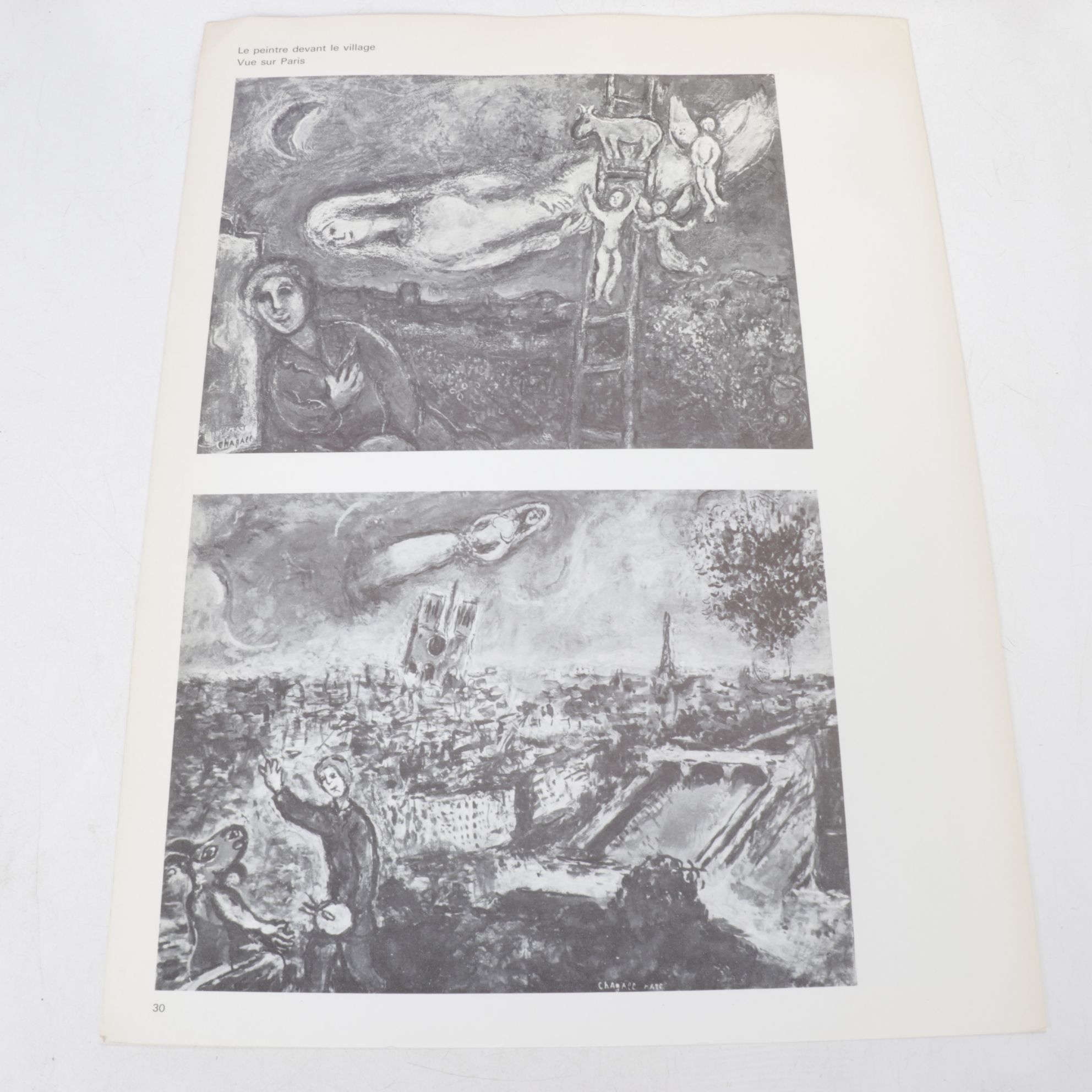 Marc Chagall Color Lithograph Cover for "Derrière le Miroir," 1969