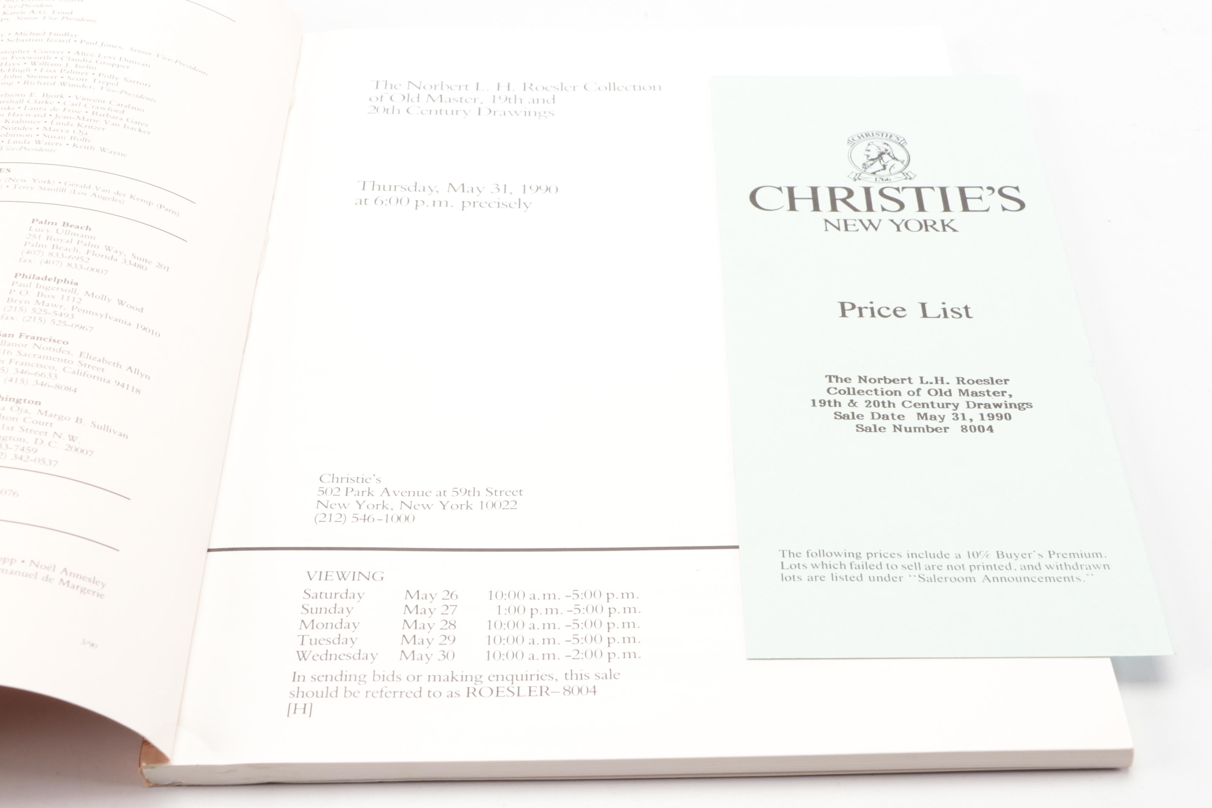 Christie's Old Master Paintings, Drawings, & More Auction Catalogs, Late 20th C.