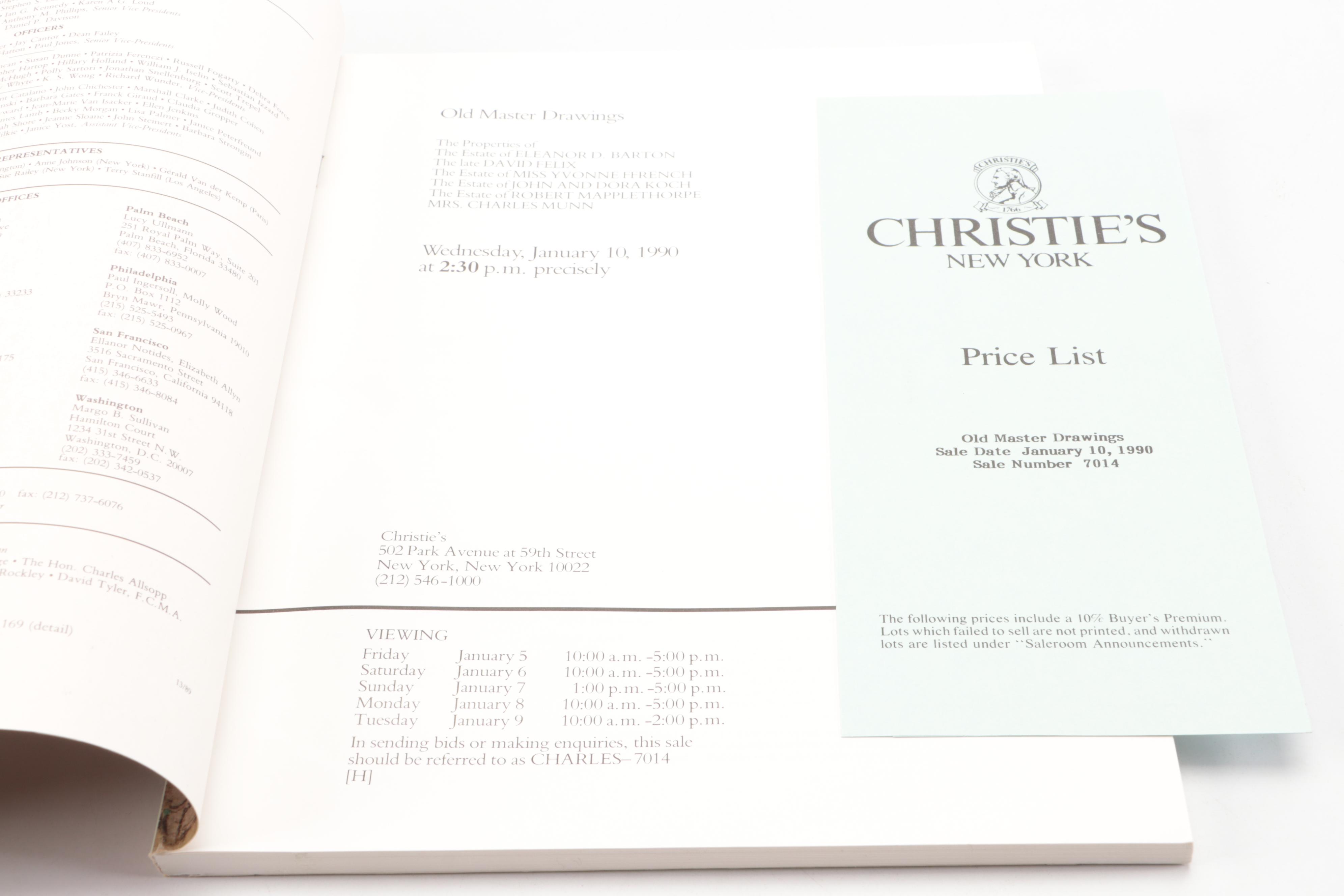 Christie's Old Master Paintings, Drawings, & More Auction Catalogs, Late 20th C.