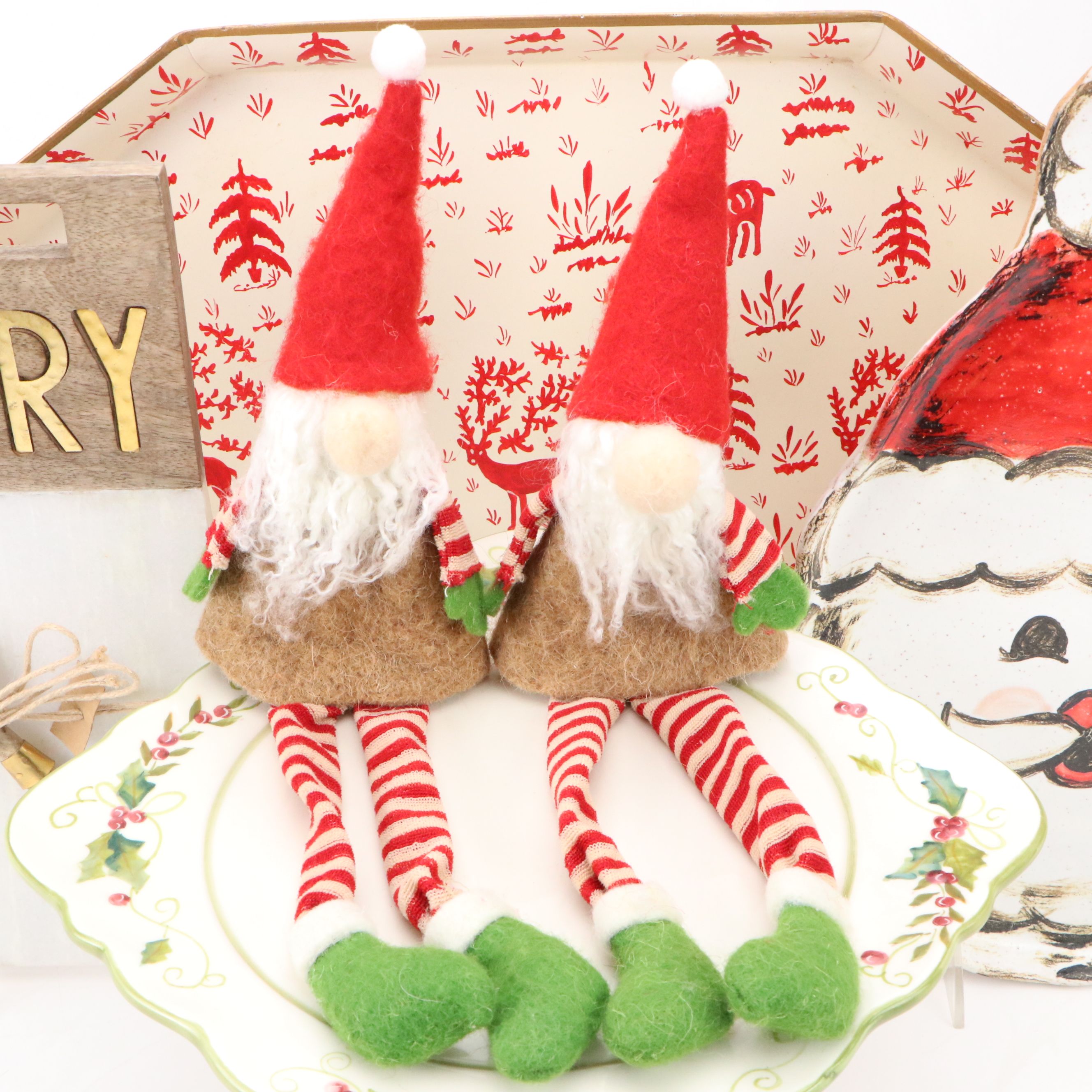 Tracy Porter Hand-Painted Cake Stand, Felted Gnomes and More Seasonal Décor