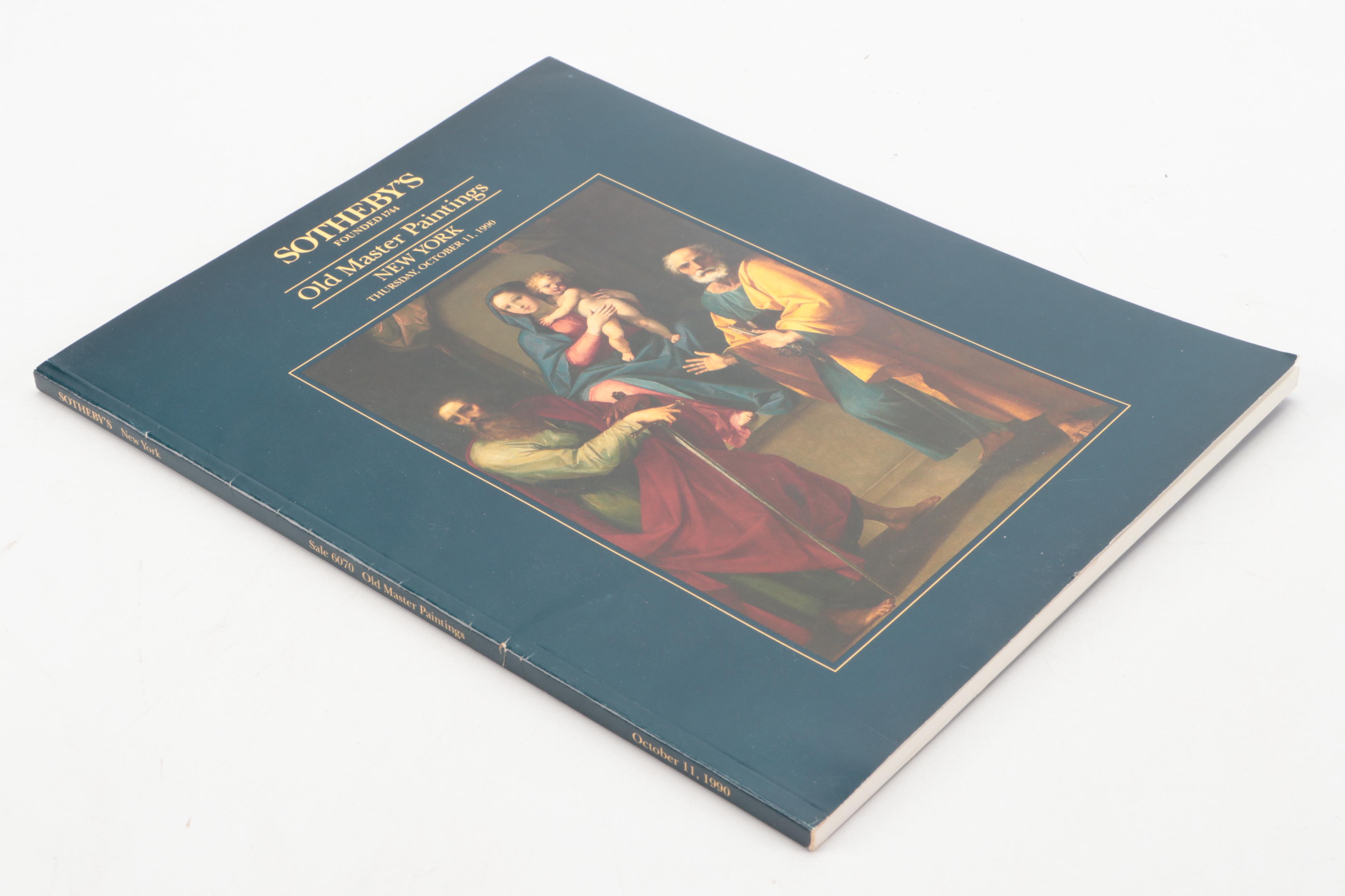 Sotheby's "Old Master Paintings" Auction Catalogs, Late 20th C.
