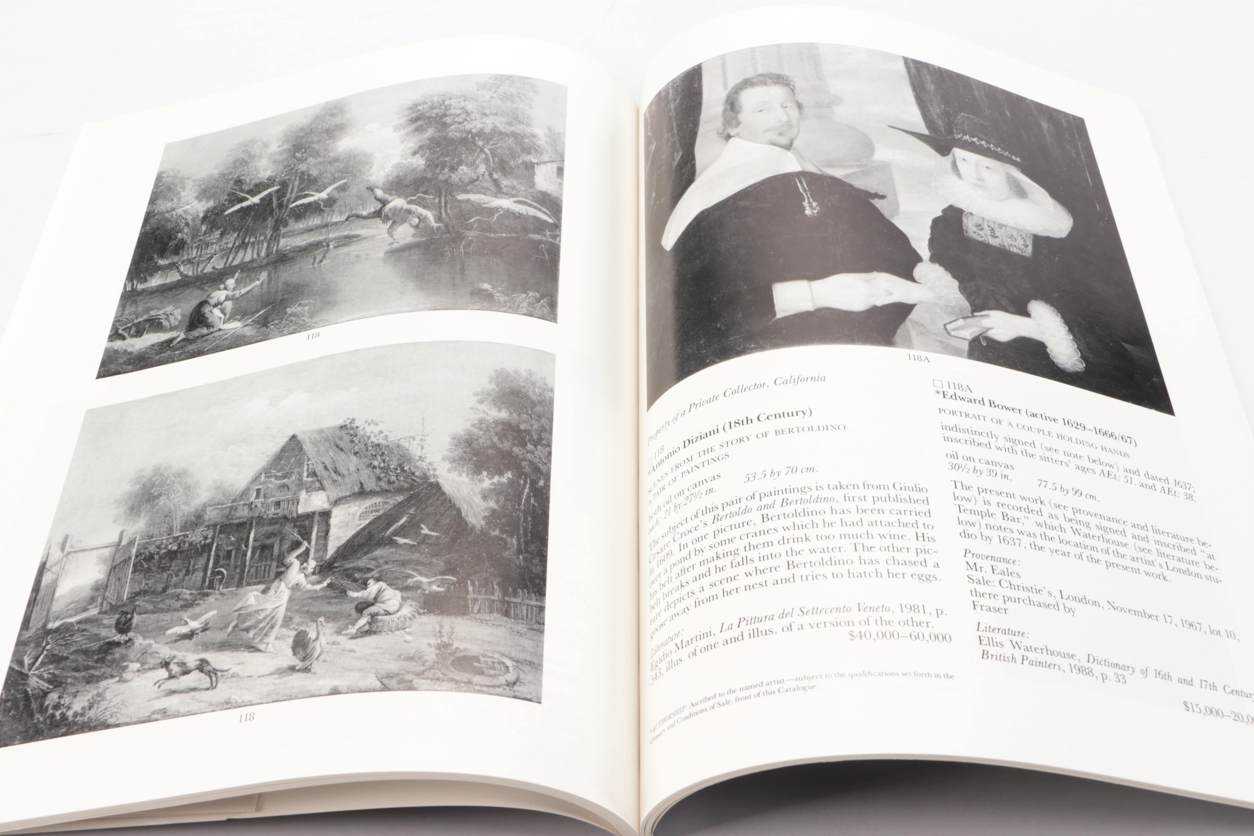 Sotheby's "Old Master Paintings" Auction Catalogs, Late 20th C.