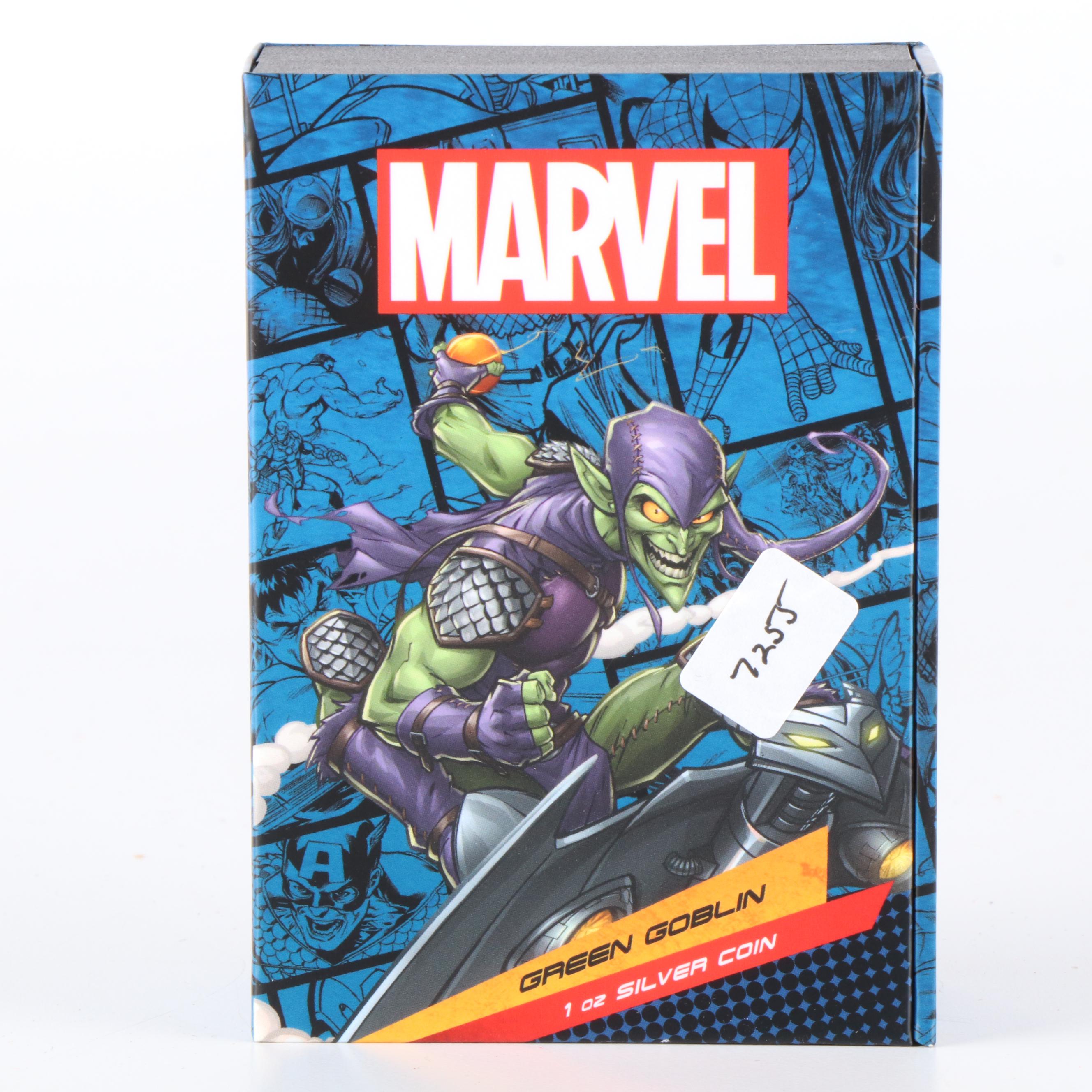 NGC MS70 Antiqued 2024 Nuie $2. Green Goblin Silver Coin