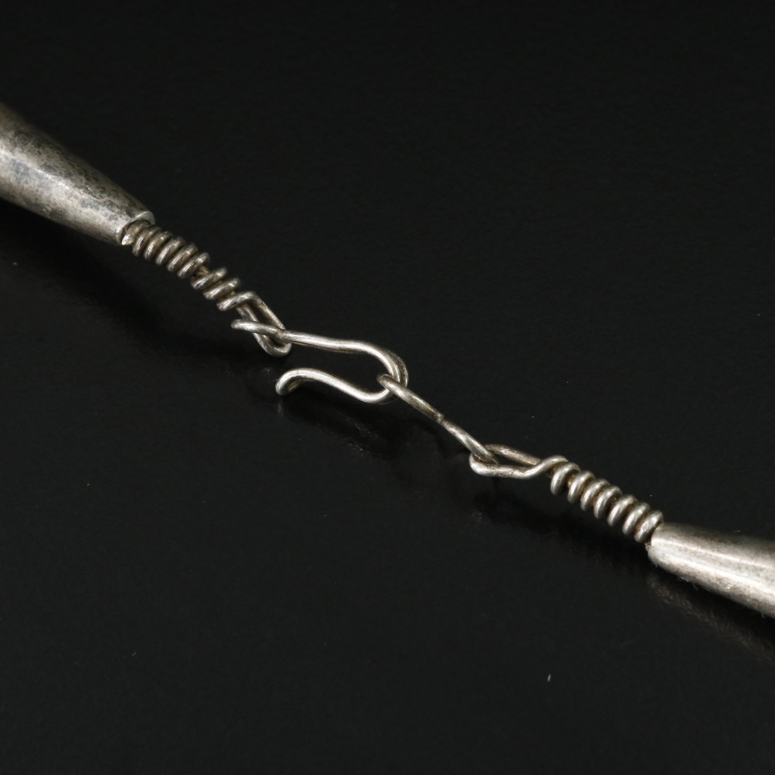 Southwestern Sterling Turquoise Squash Blossom Necklace