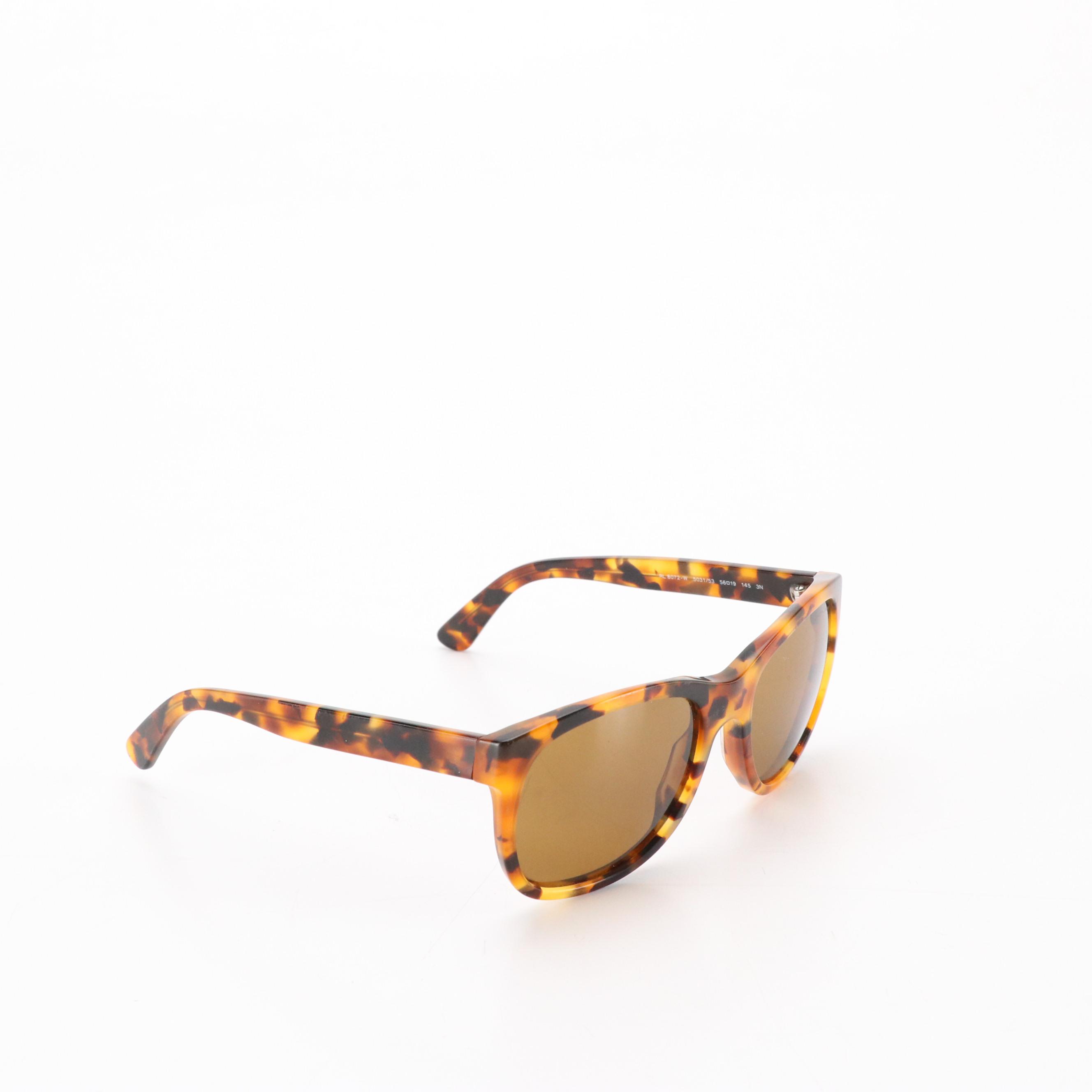 Ralph Lauren RL 8072-W 5031/53 Antique Tortoise Style Square Sunglasses in Case