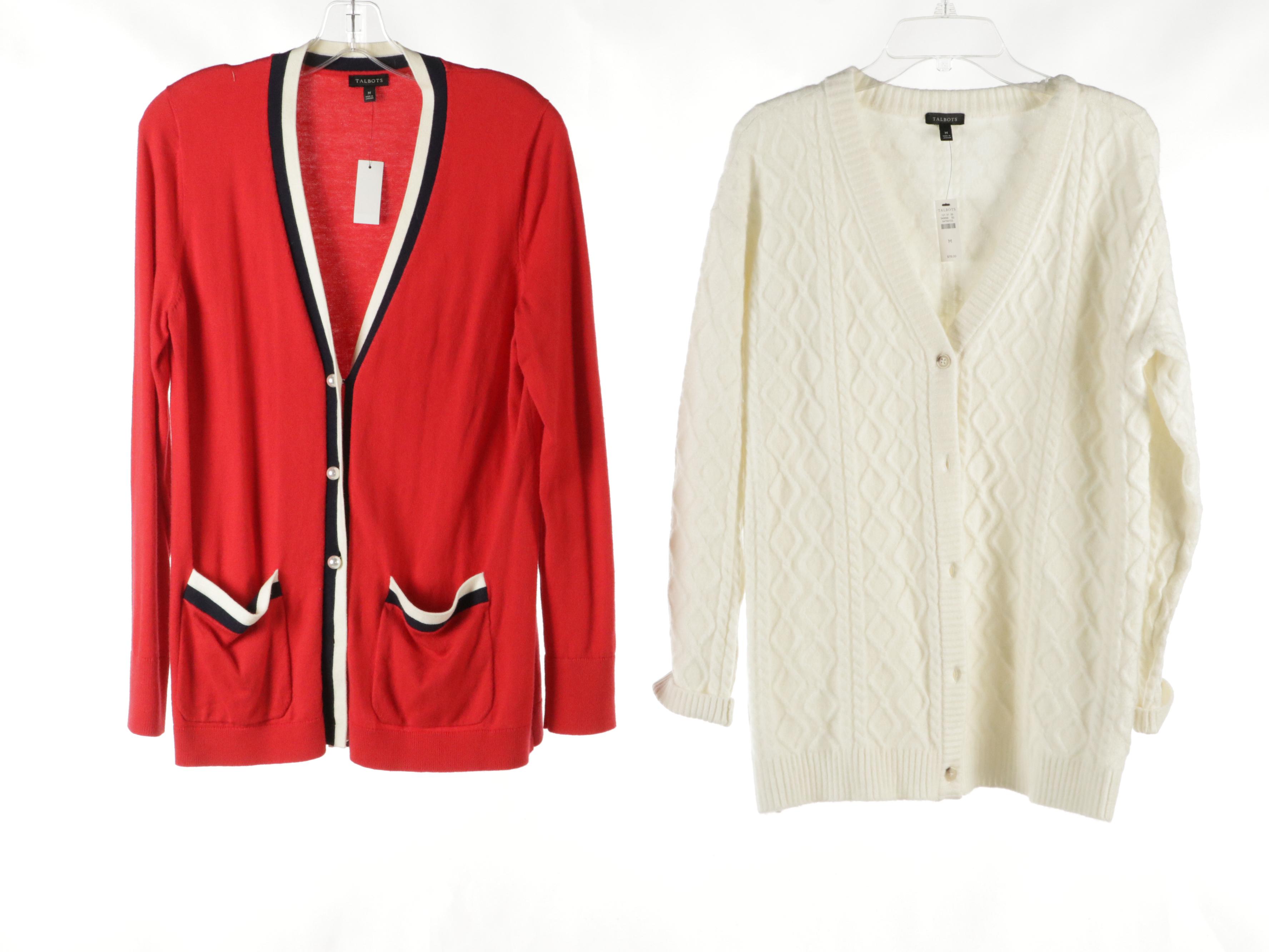 Talbots Plaid and Striped Blazers, Knit Cardigans and Dress Pants, With Tags