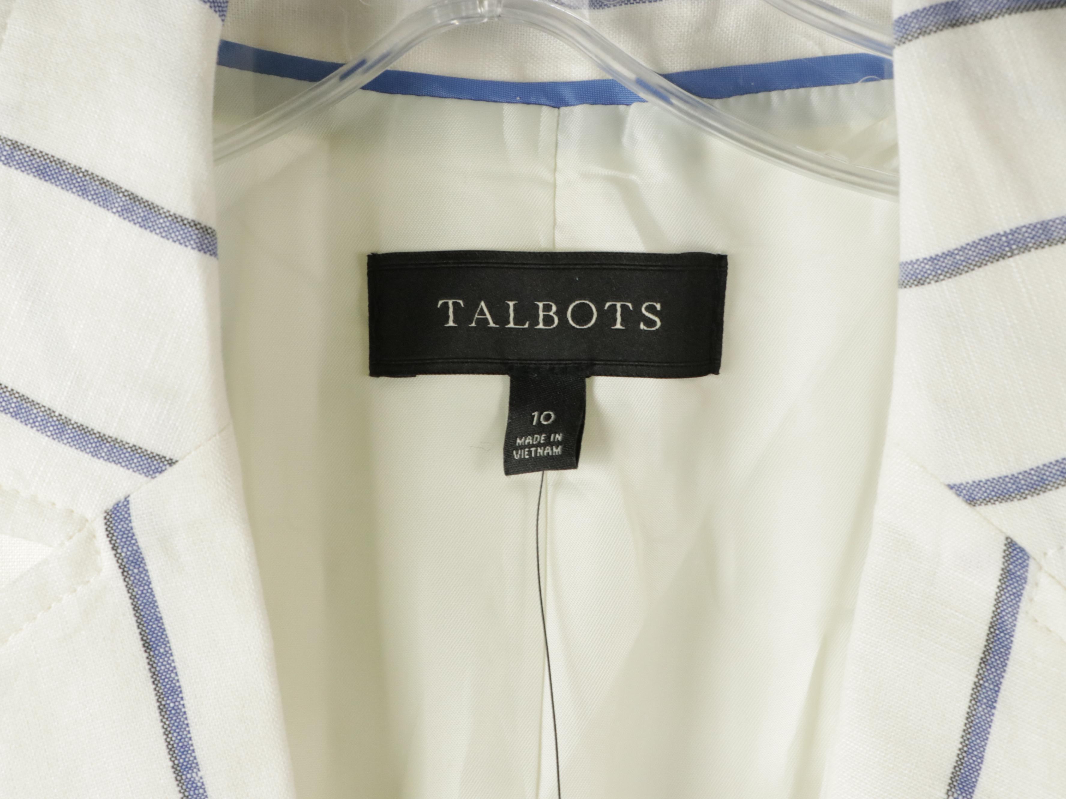 Talbots Plaid and Striped Blazers, Knit Cardigans and Dress Pants, With Tags