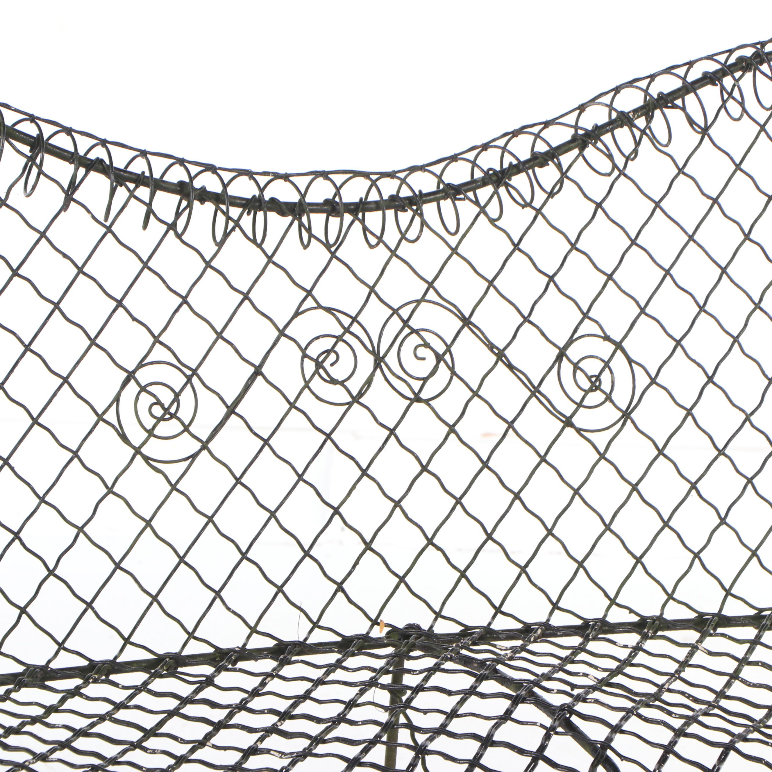 French Wire Style Garden Bench, 20th Century