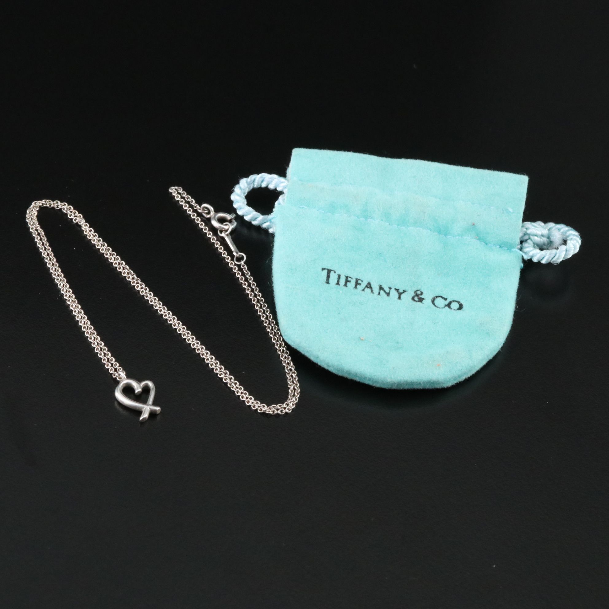 Paloma Picasso for Tiffany & Co. Loving Heart Sterling Necklace