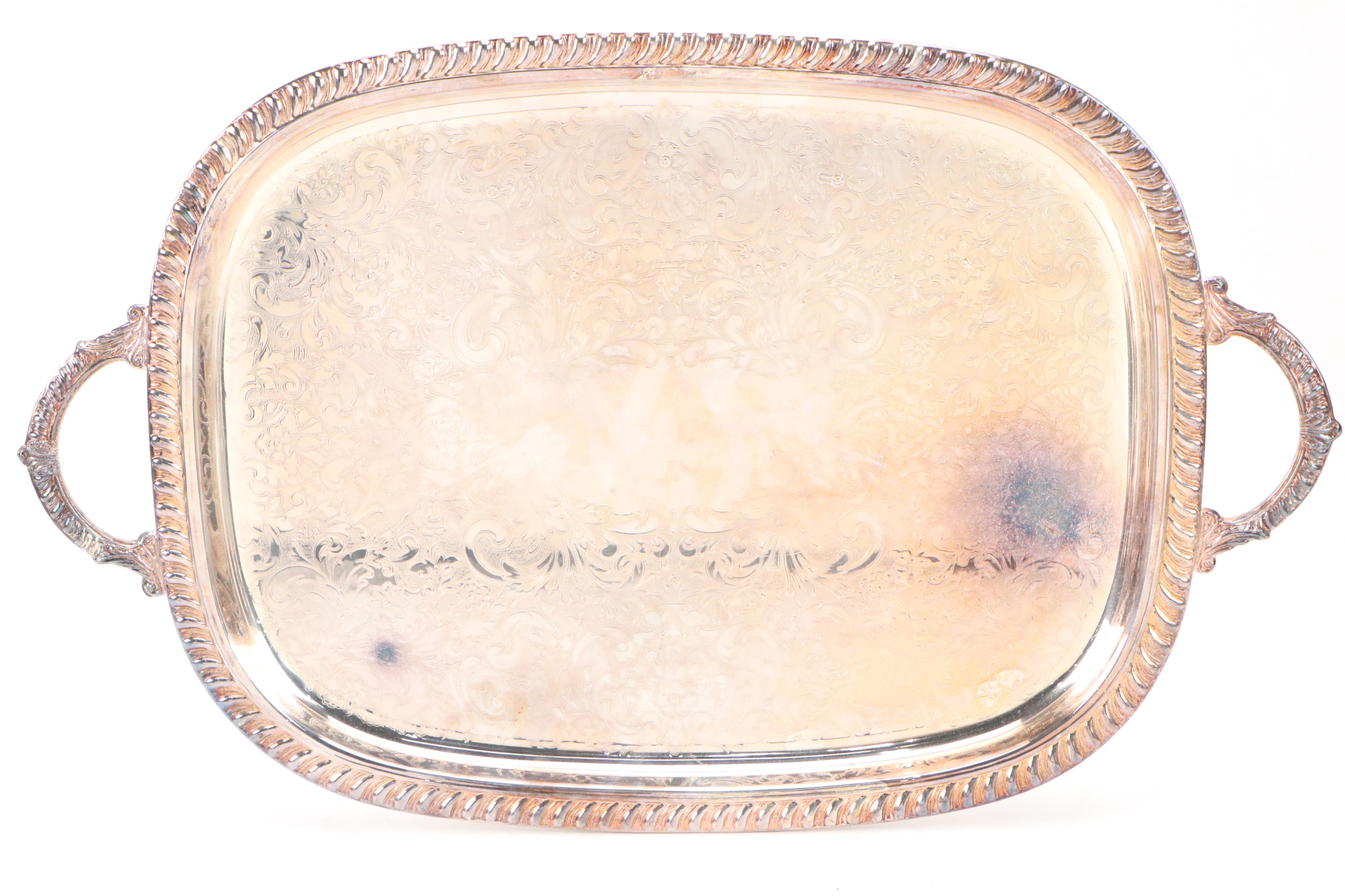 Leonard Silver Plate Footed Coffee Service with Tray