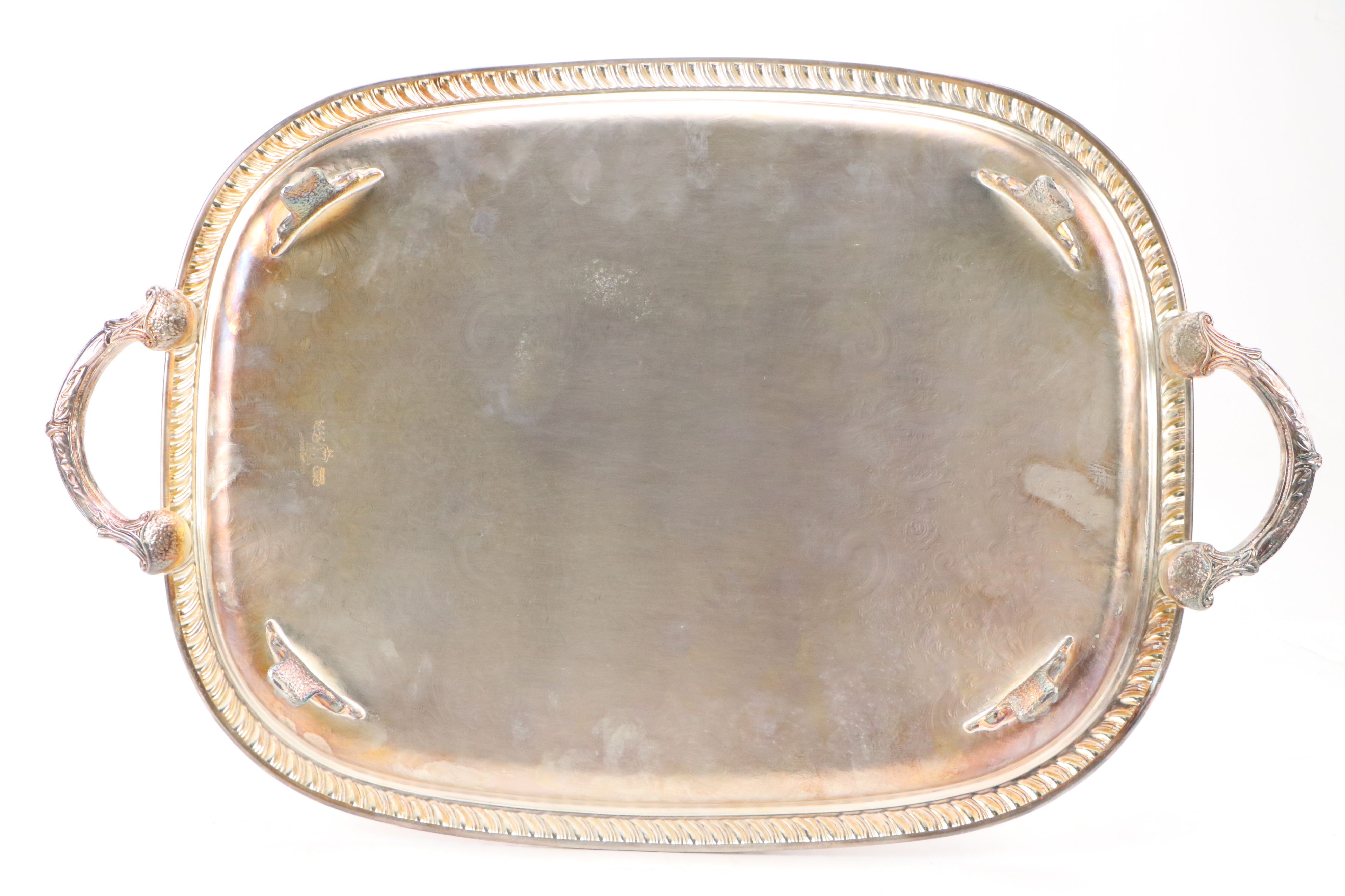 Leonard Silver Plate Footed Coffee Service with Tray