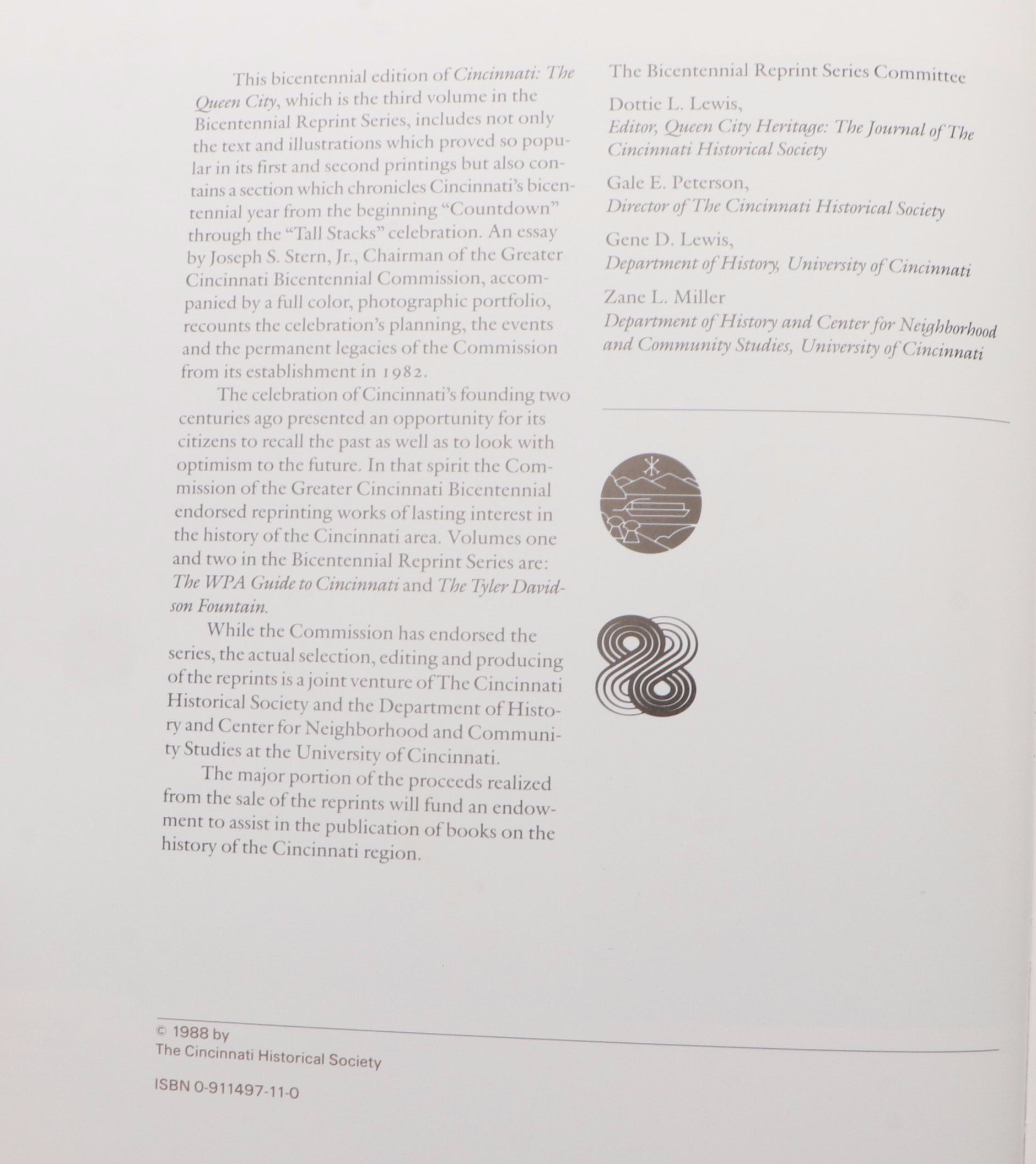 Bicentennial Edition "Cincinnati: The Queen City" and More Cincinnati Books