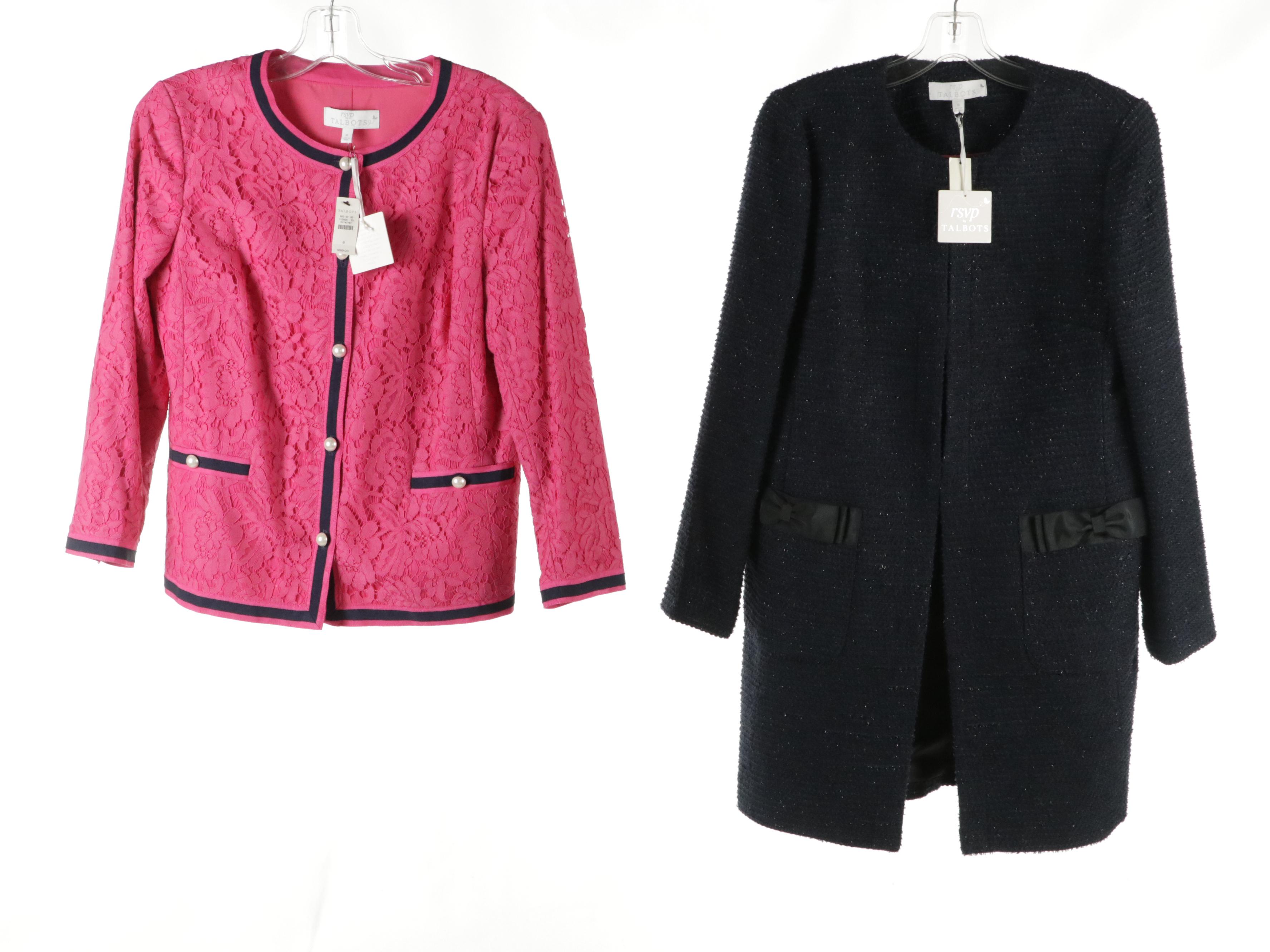 Talbots Floral Jacquard Pants, Pink Cotton Lace Blazer, and More, With Tags