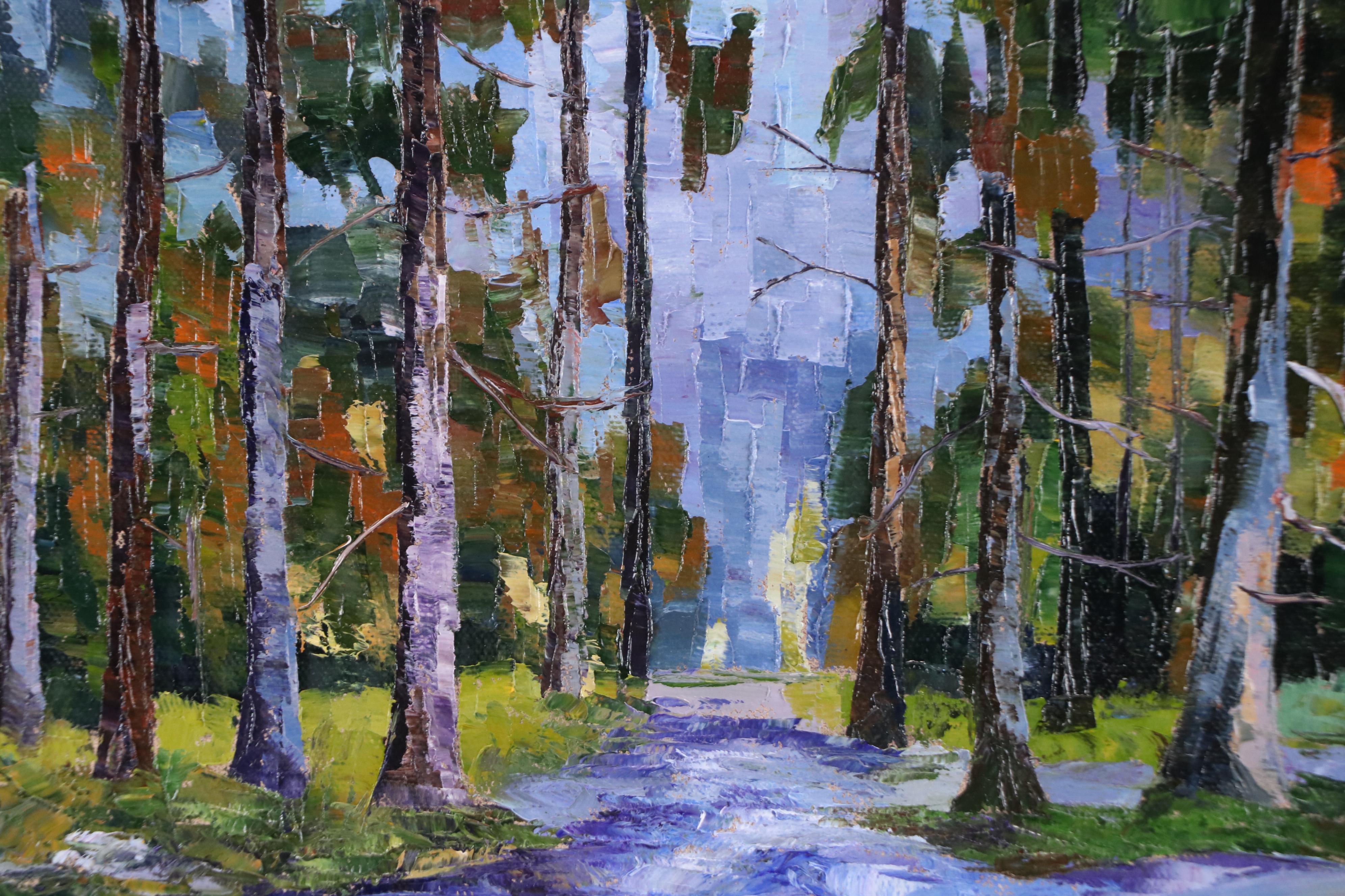 James Baldoumas Landscape Oil Painting "Forest Scene," 2025